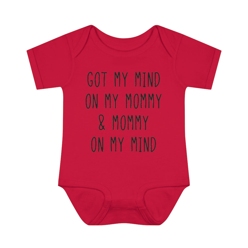 Mommy On My Mind Infant Onesie Mommy On My Mind Infant Onesie