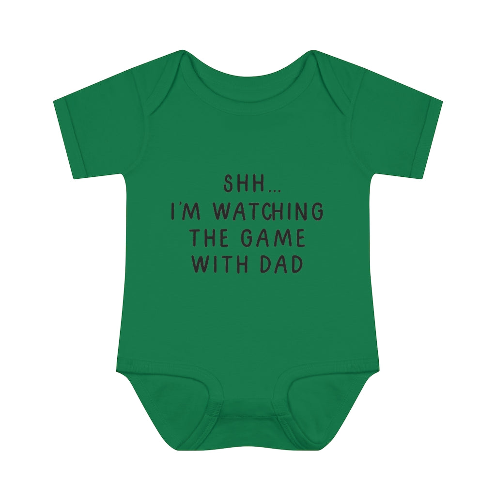 Watching The Game With Dad Infant Onesie Watching The Game With Dad Infant Onesie