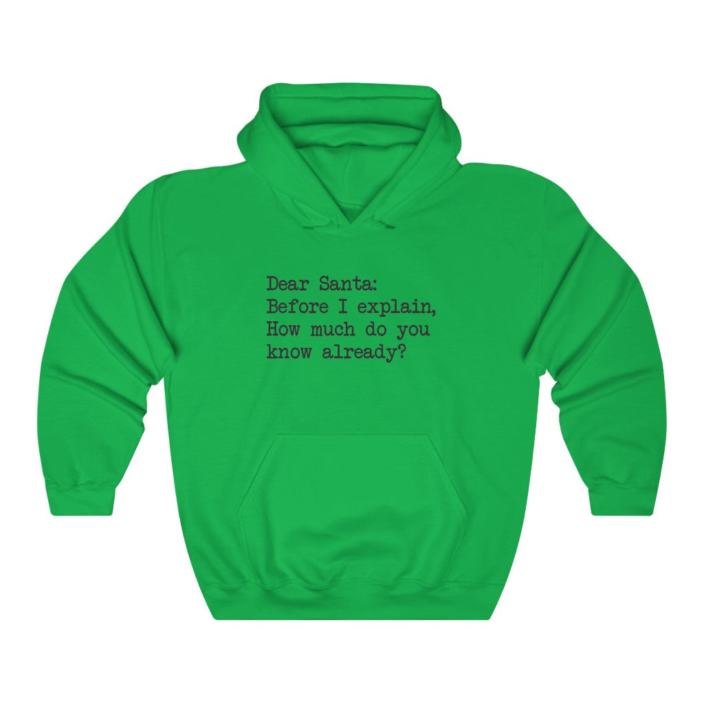 Dear Santa, Let Me Explain Hooded Sweatshirt Dear Santa, Let Me Explain Hooded Sweatshirt