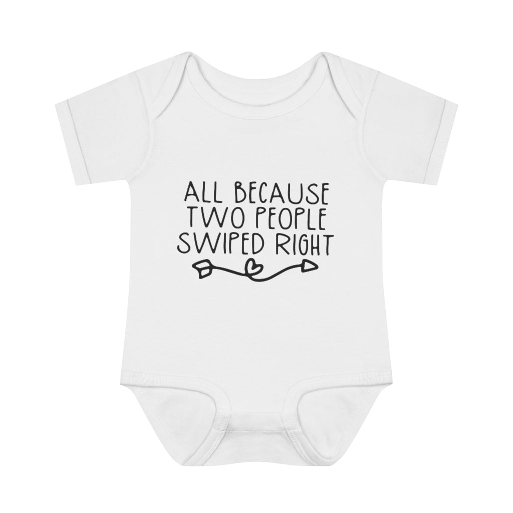 Swiped Right Infant Onesie Swiped Right Infant Onesie