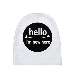Hello I'm New Here Baby Beanie