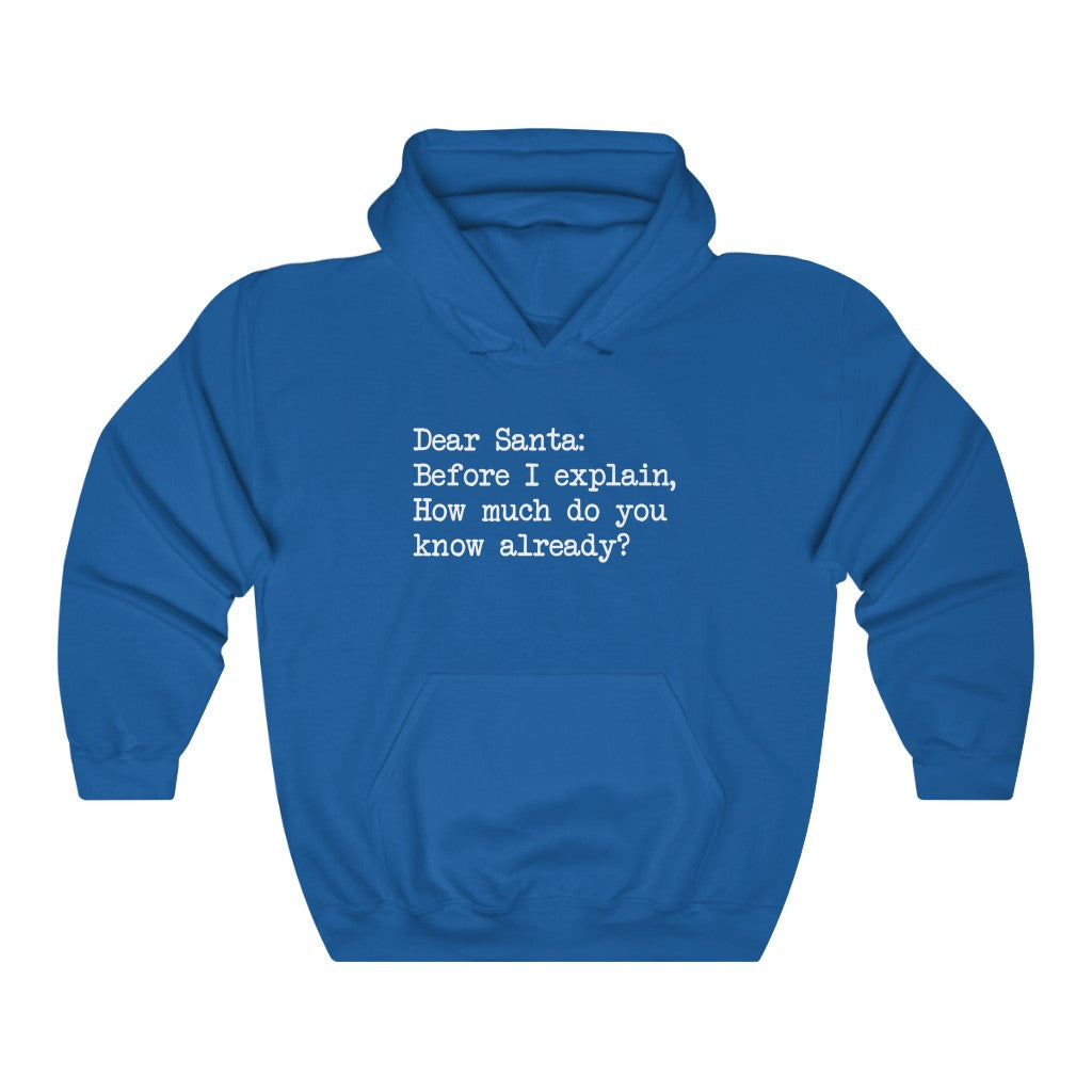 Dear Santa, Let Me Explain Hooded Sweatshirt Dear Santa, Let Me Explain Hooded Sweatshirt