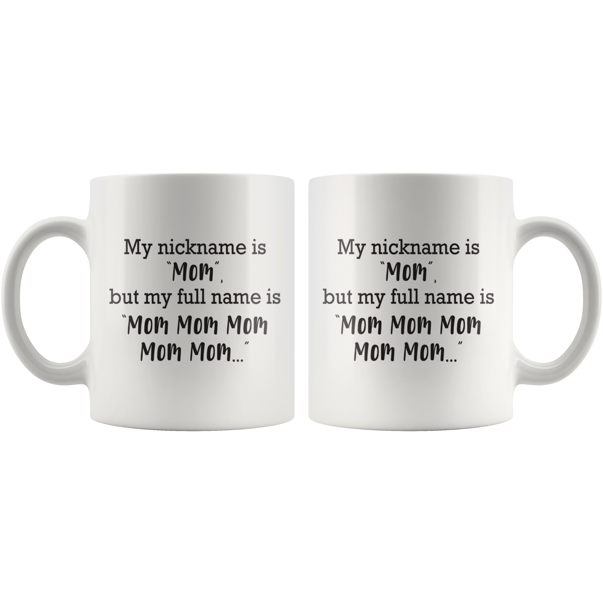 My Nickname Is MOM Coffee Mug My Nickname Is MOM Coffee Mug