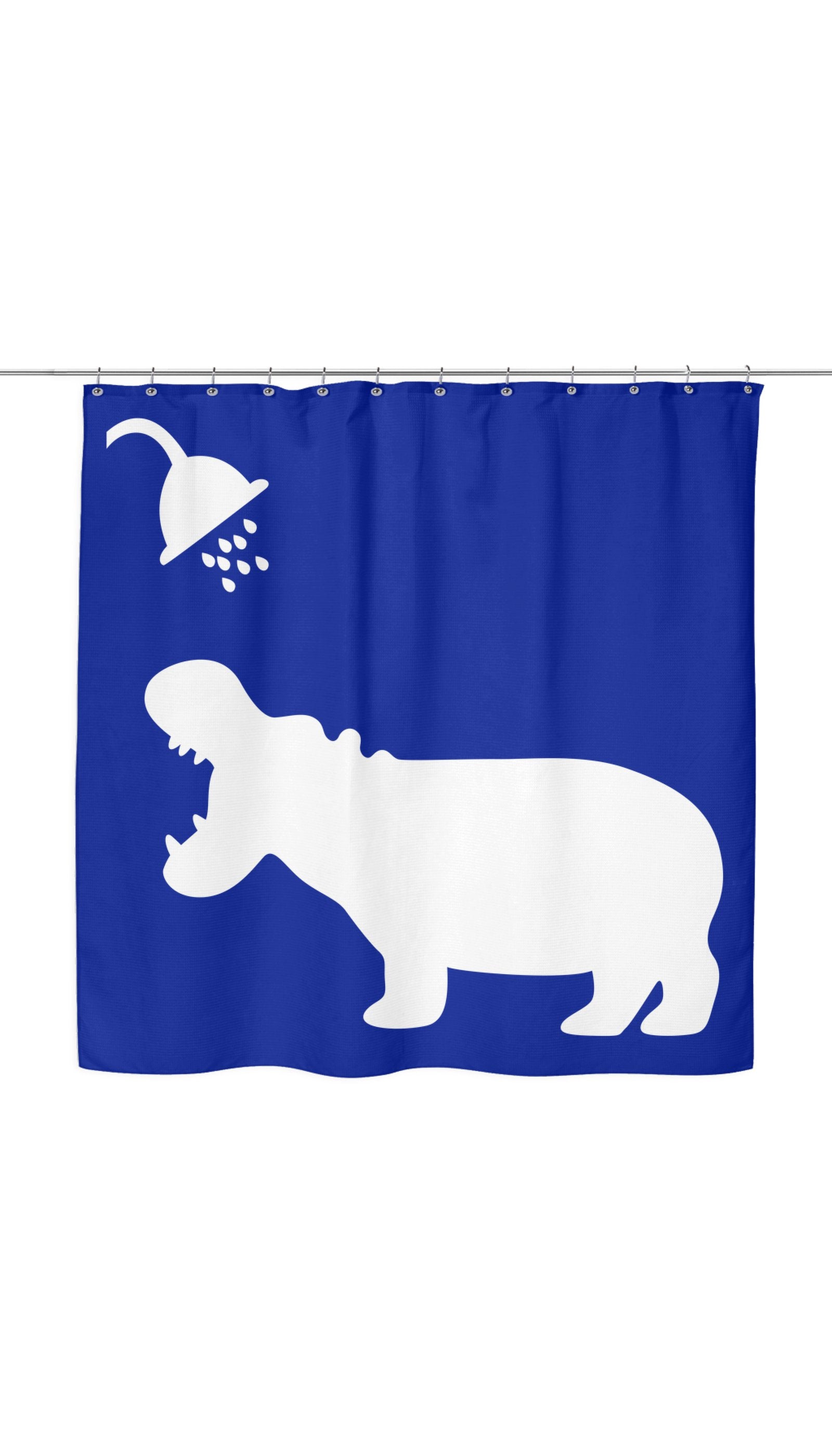 Funny Hippo Shadow Shower Curtain Funny Hippo Shadow Shower Curtain