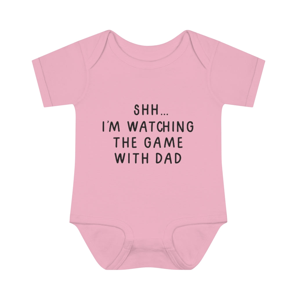 Watching The Game With Dad Infant Onesie Watching The Game With Dad Infant Onesie