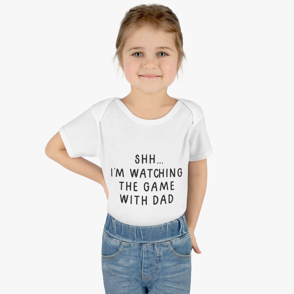 Watching The Game With Dad Infant Onesie Watching The Game With Dad Infant Onesie