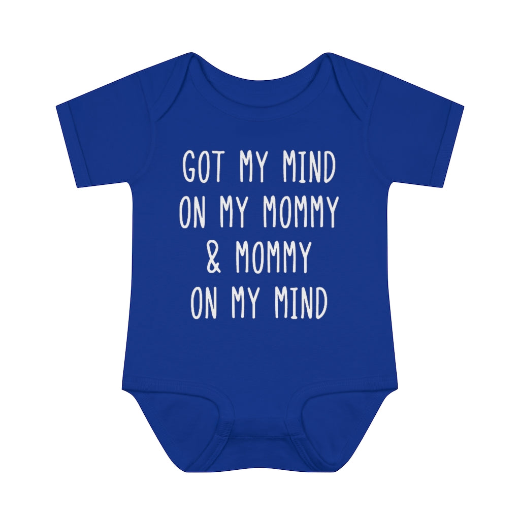 Mommy On My Mind Infant Onesie Mommy On My Mind Infant Onesie