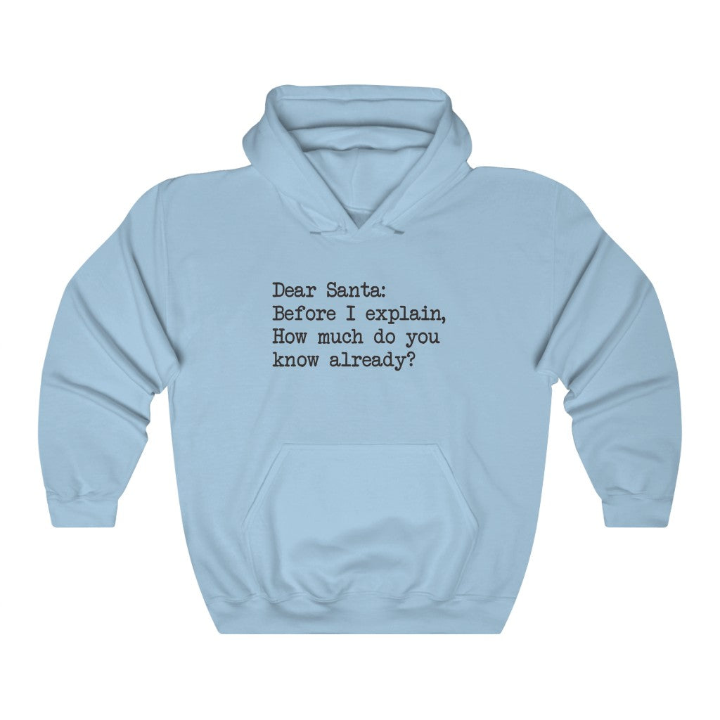 Dear Santa, Let Me Explain Hooded Sweatshirt Dear Santa, Let Me Explain Hooded Sweatshirt