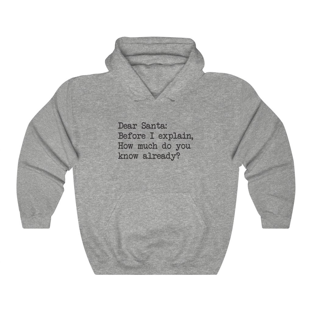 Dear Santa, Let Me Explain Hooded Sweatshirt Dear Santa, Let Me Explain Hooded Sweatshirt