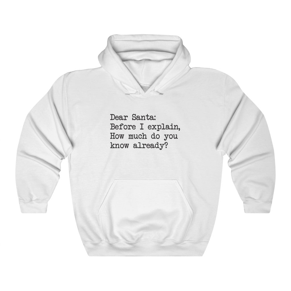 Dear Santa, Let Me Explain Hooded Sweatshirt Dear Santa, Let Me Explain Hooded Sweatshirt