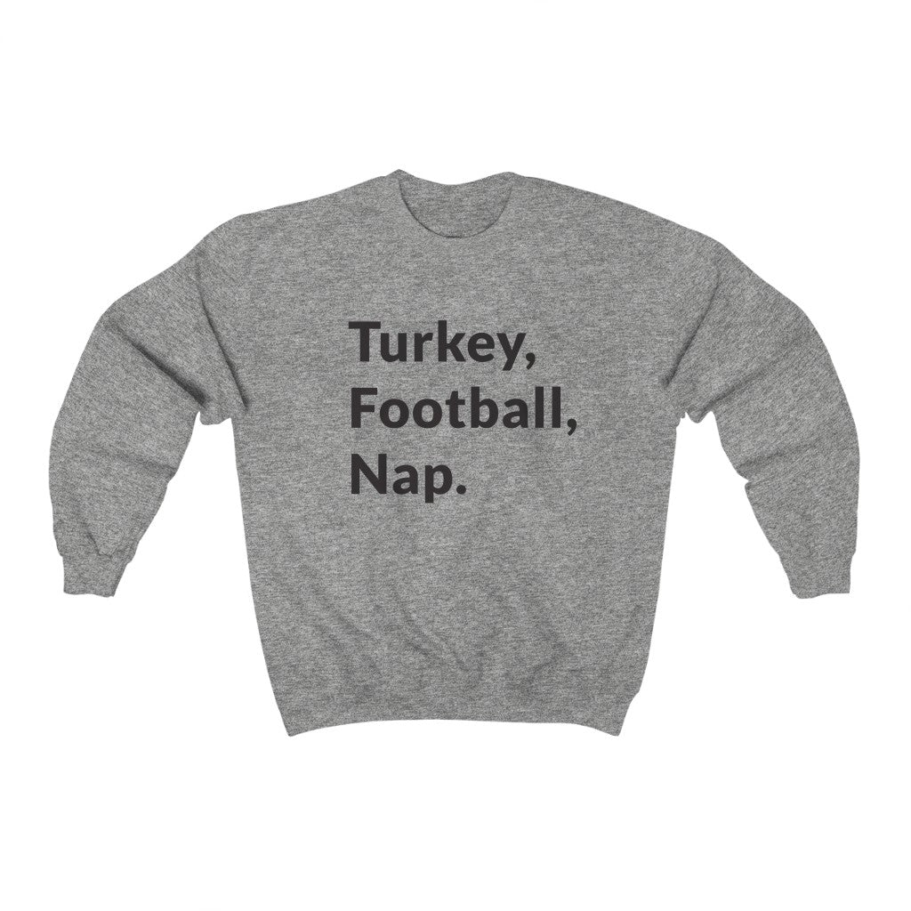 Turkey, Football, Nap Crewneck Sweatshirt Turkey, Football, Nap Crewneck Sweatshirt
