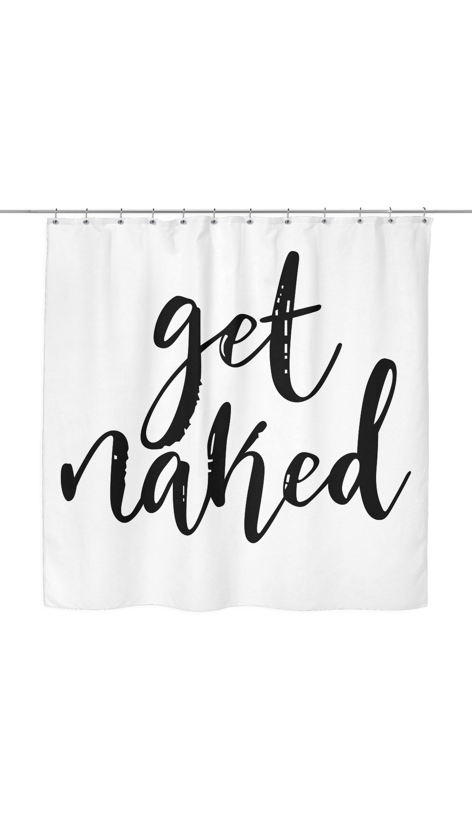 Get Naked Funny Shower Curtain Get Naked Shower Curtain