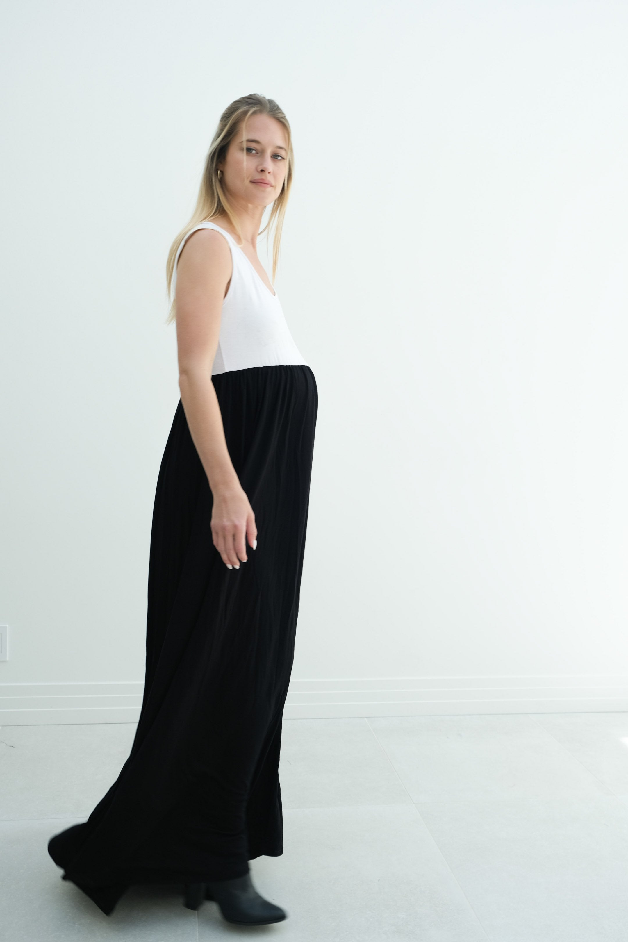 Annabelle | Maternity Maxi Tank Dress With Empire Waist Annabelle | Maternity Maxi Tank Dress With Empire Waist