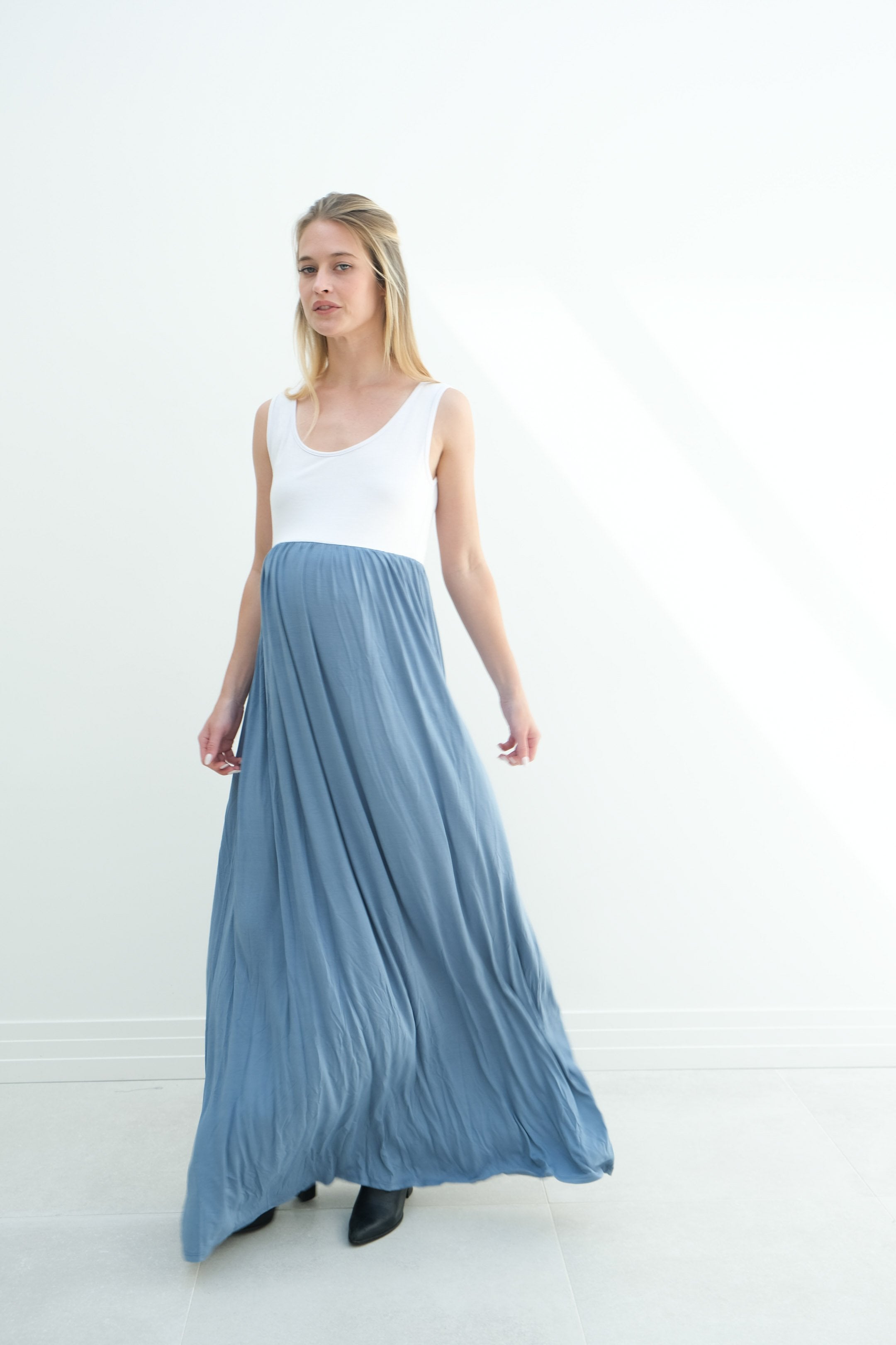 Annabelle | Maternity Maxi Tank Dress With Empire Waist Annabelle | Maternity Maxi Tank Dress With Empire Waist