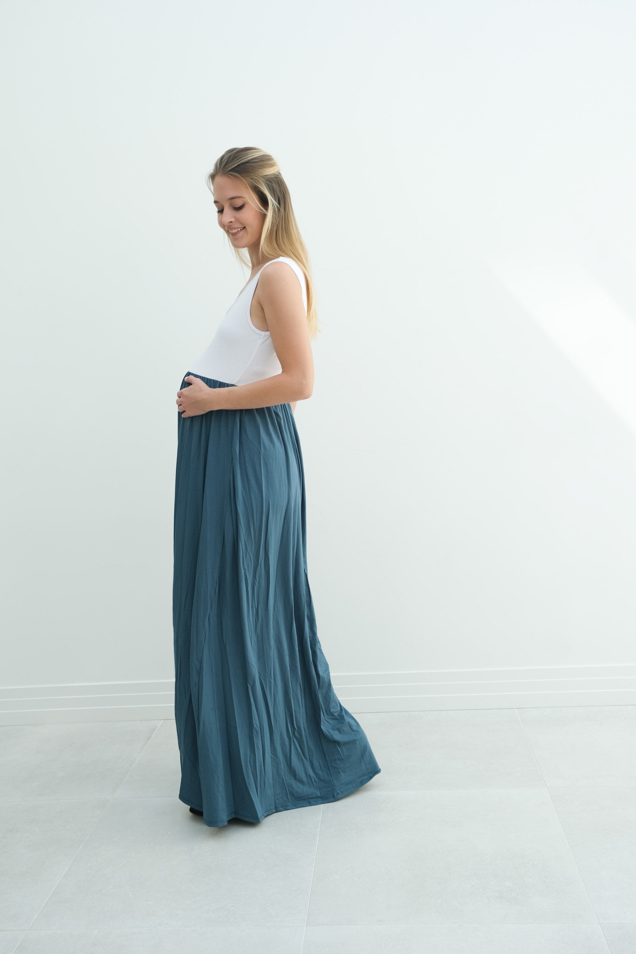 Annabelle | Maternity Maxi Tank Dress With Empire Waist Annabelle | Maternity Maxi Tank Dress With Empire Waist