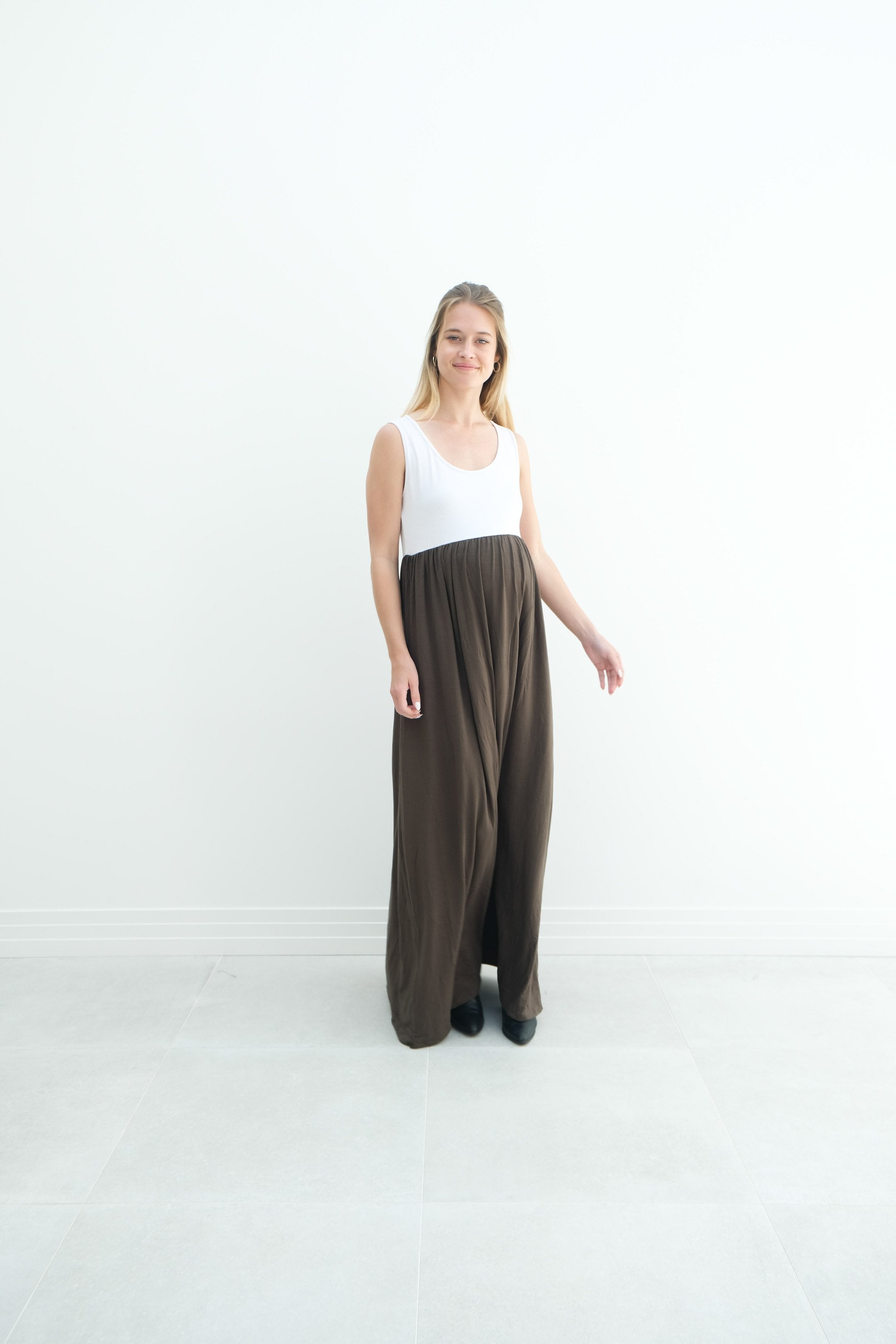 Annabelle | Maternity Maxi Tank Dress With Empire Waist Annabelle | Maternity Maxi Tank Dress With Empire Waist