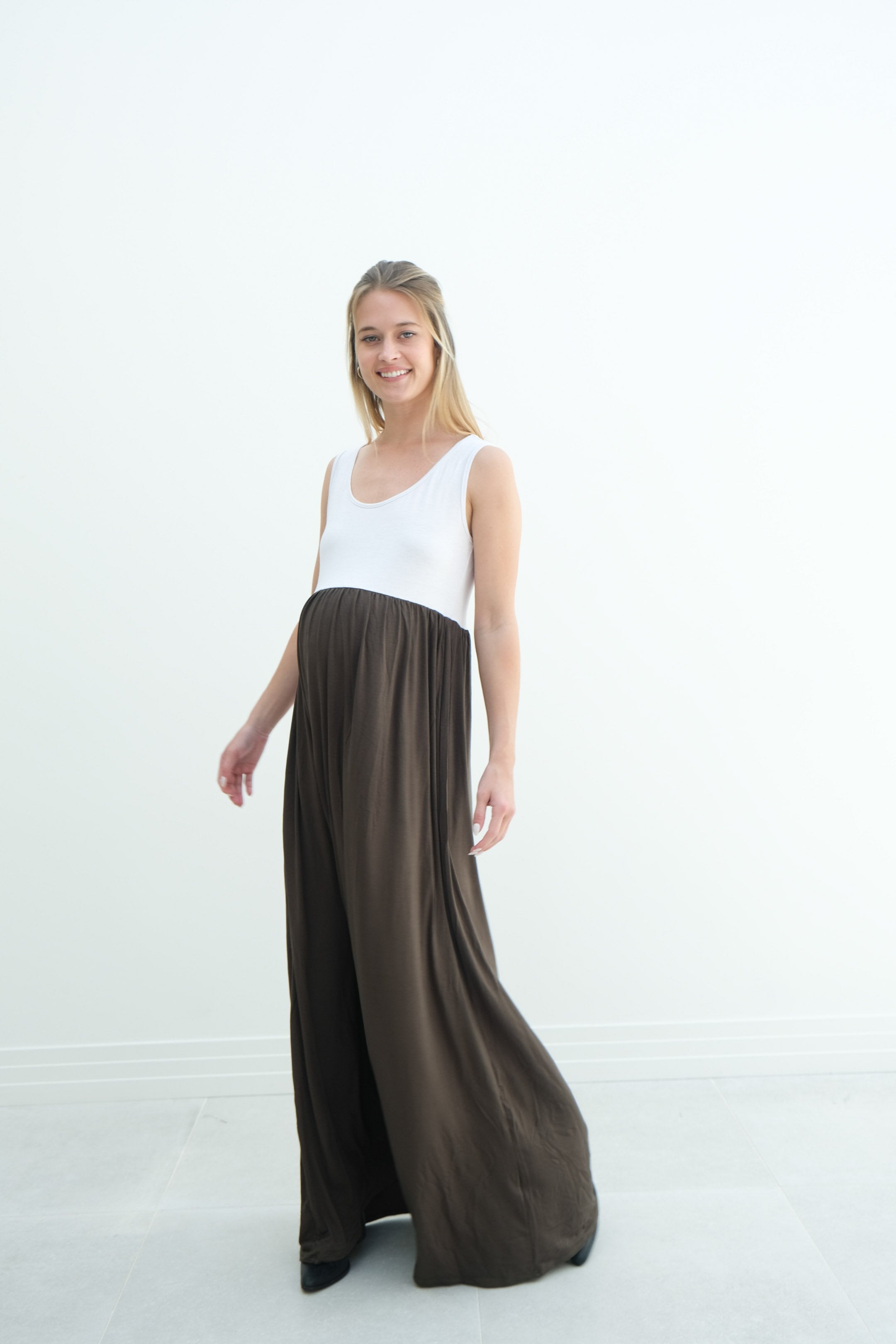 Annabelle | Maternity Maxi Tank Dress With Empire Waist Annabelle | Maternity Maxi Tank Dress With Empire Waist