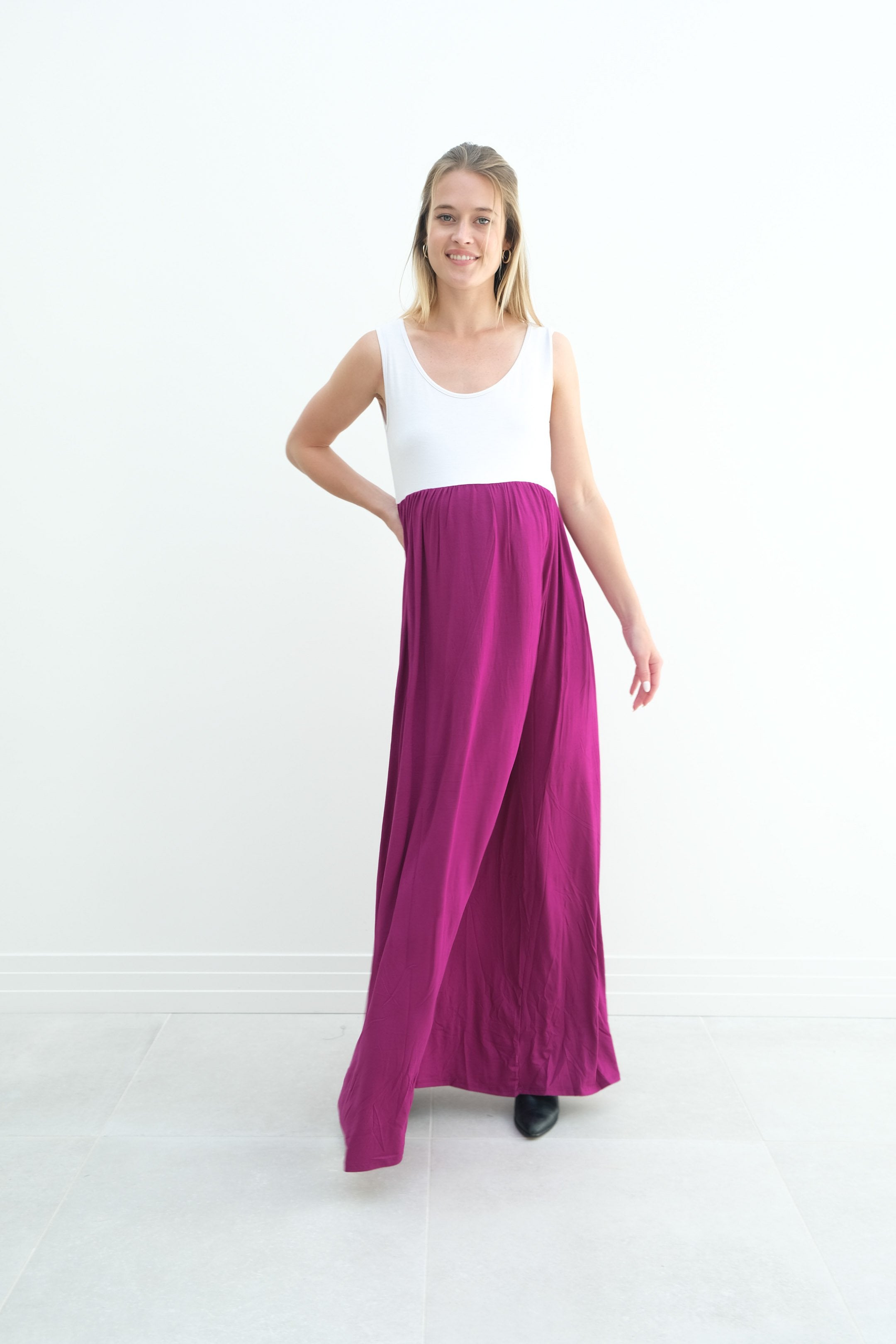 Annabelle | Maternity Maxi Tank Dress With Empire Waist Annabelle | Maternity Maxi Tank Dress With Empire Waist