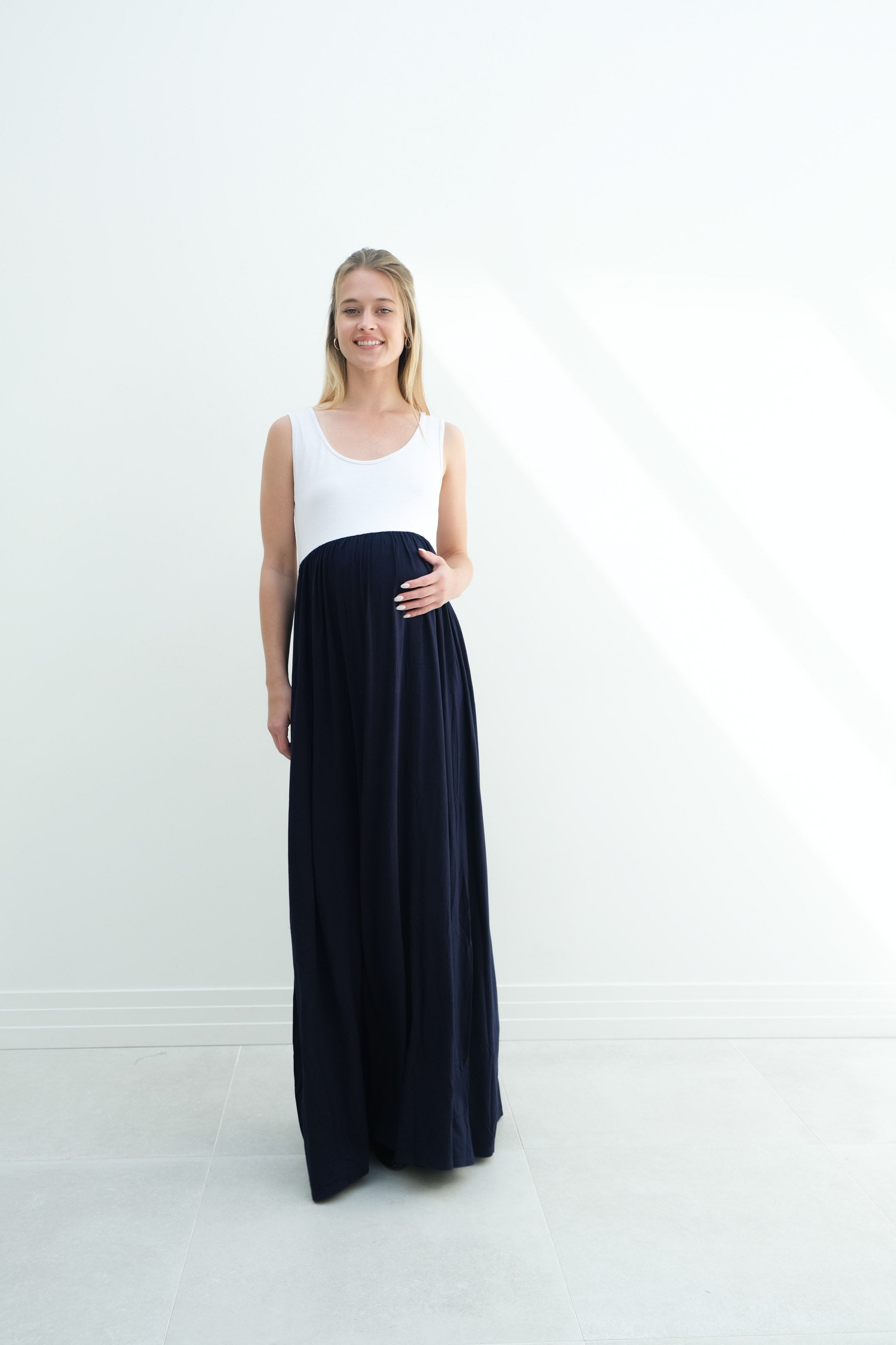 Annabelle | Maternity Maxi Tank Dress With Empire Waist Annabelle | Maternity Maxi Tank Dress With Empire Waist