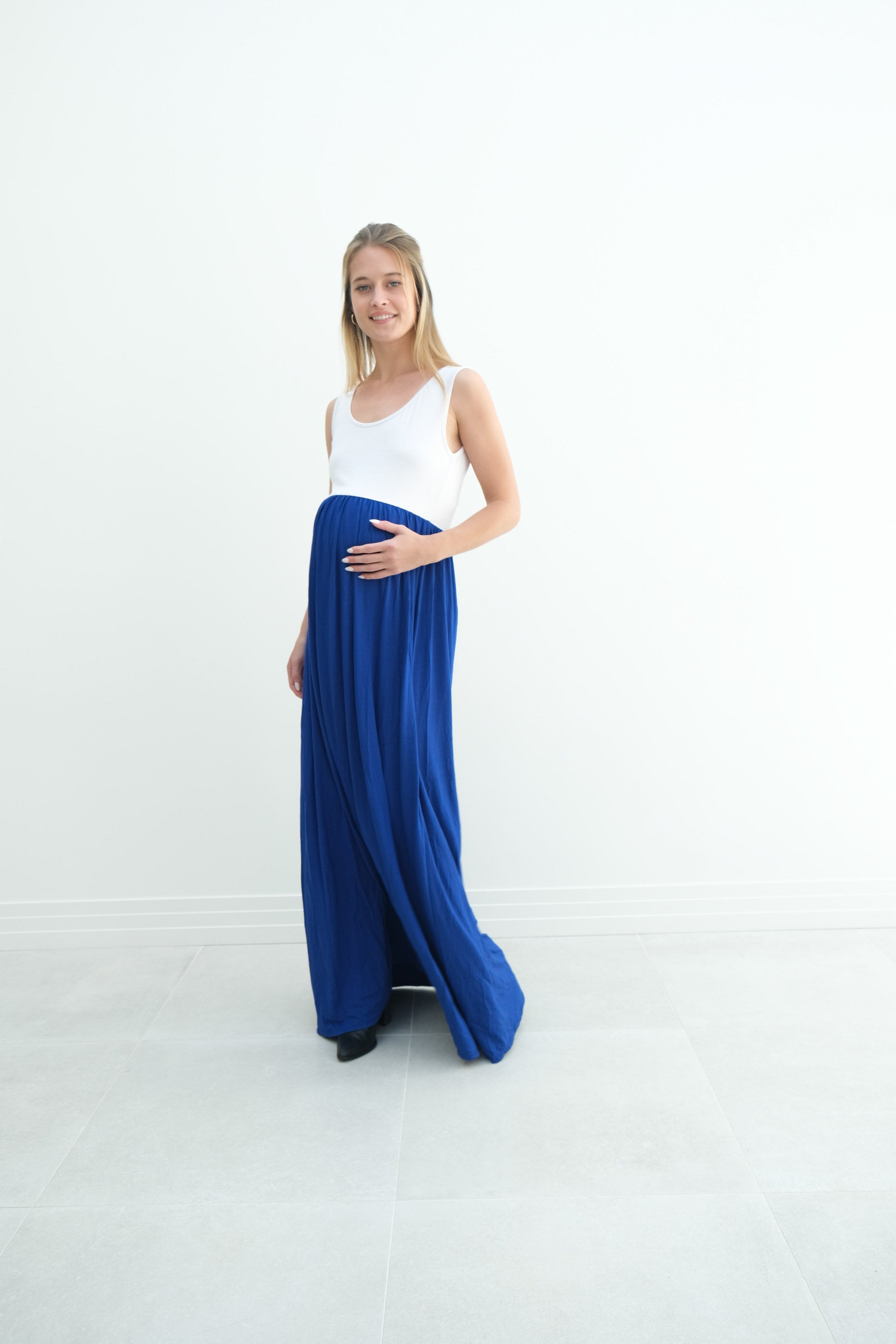 Annabelle | Maternity Maxi Tank Dress With Empire Waist Annabelle | Maternity Maxi Tank Dress With Empire Waist