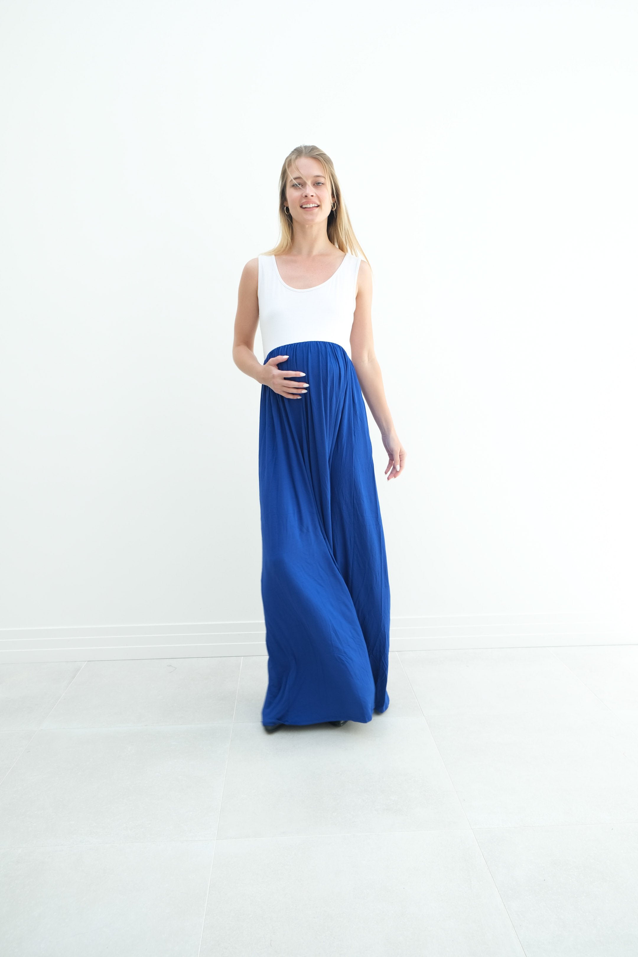 Annabelle | Maternity Maxi Tank Dress With Empire Waist Annabelle | Maternity Maxi Tank Dress With Empire Waist