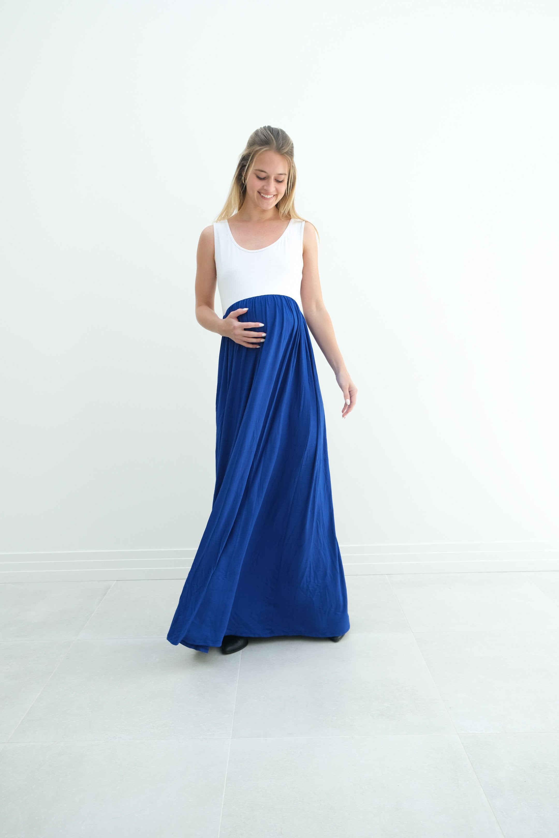 Annabelle | Maternity Maxi Tank Dress With Empire Waist Annabelle | Maternity Maxi Tank Dress With Empire Waist