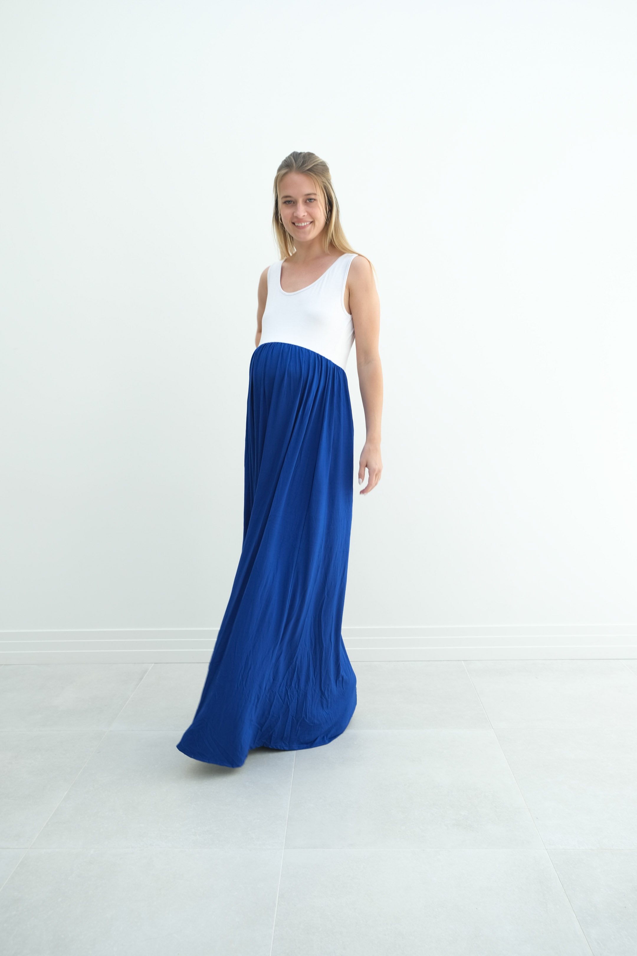 Annabelle | Maternity Maxi Tank Dress With Empire Waist Annabelle | Maternity Maxi Tank Dress With Empire Waist