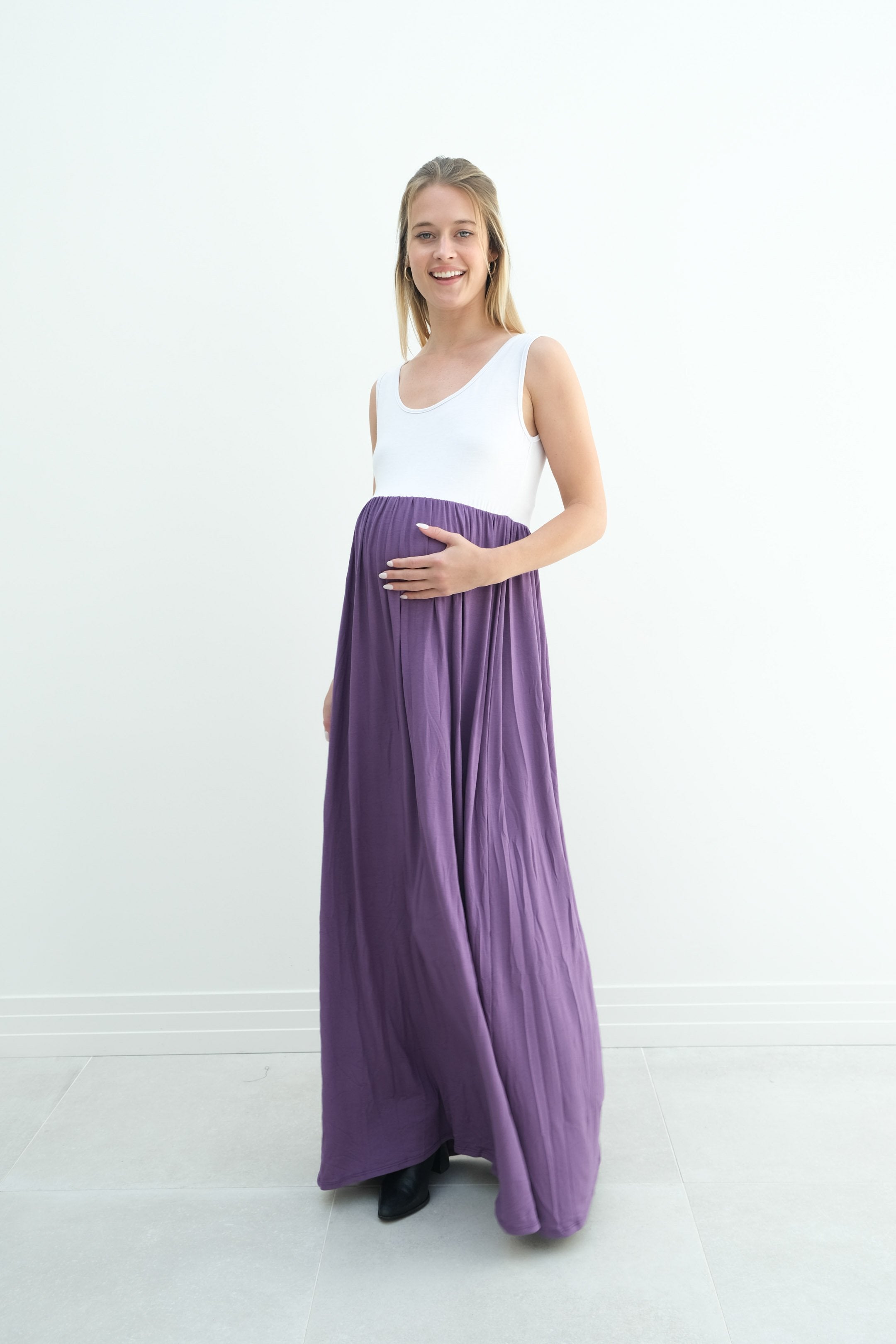 Annabelle | Maternity Maxi Tank Dress With Empire Waist Annabelle | Maternity Maxi Tank Dress With Empire Waist