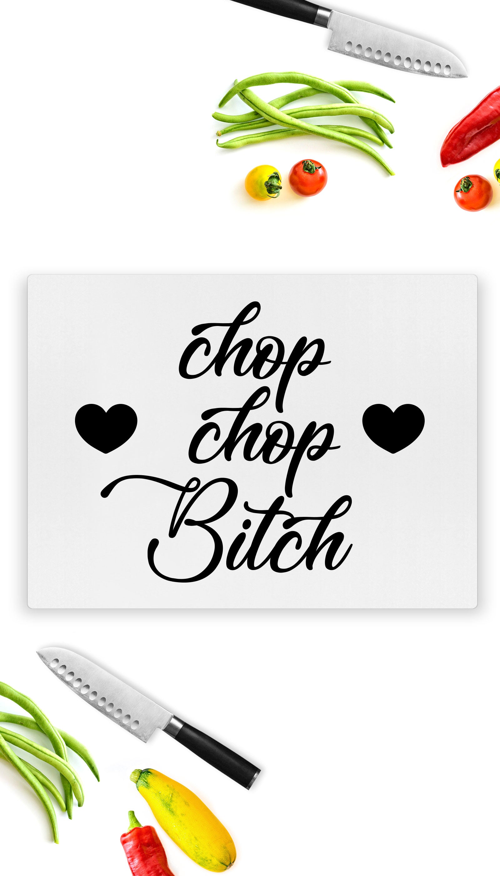 Chop Chop Bitch Funny Kitchen Cutting Board Chop Chop Bitch Funny Kitchen Cutting Board