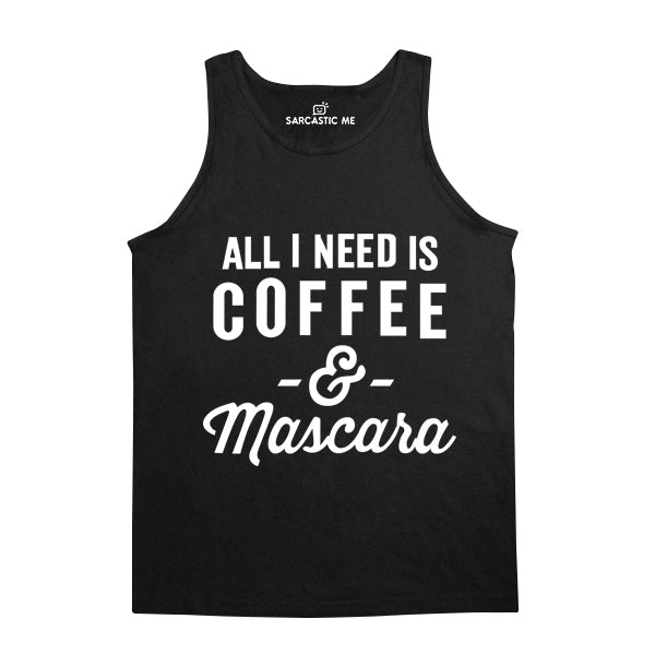 Coffee And Mascara Unisex Tank Top Coffee And Mascara Black Unisex Tank Top | Sarcastic Me