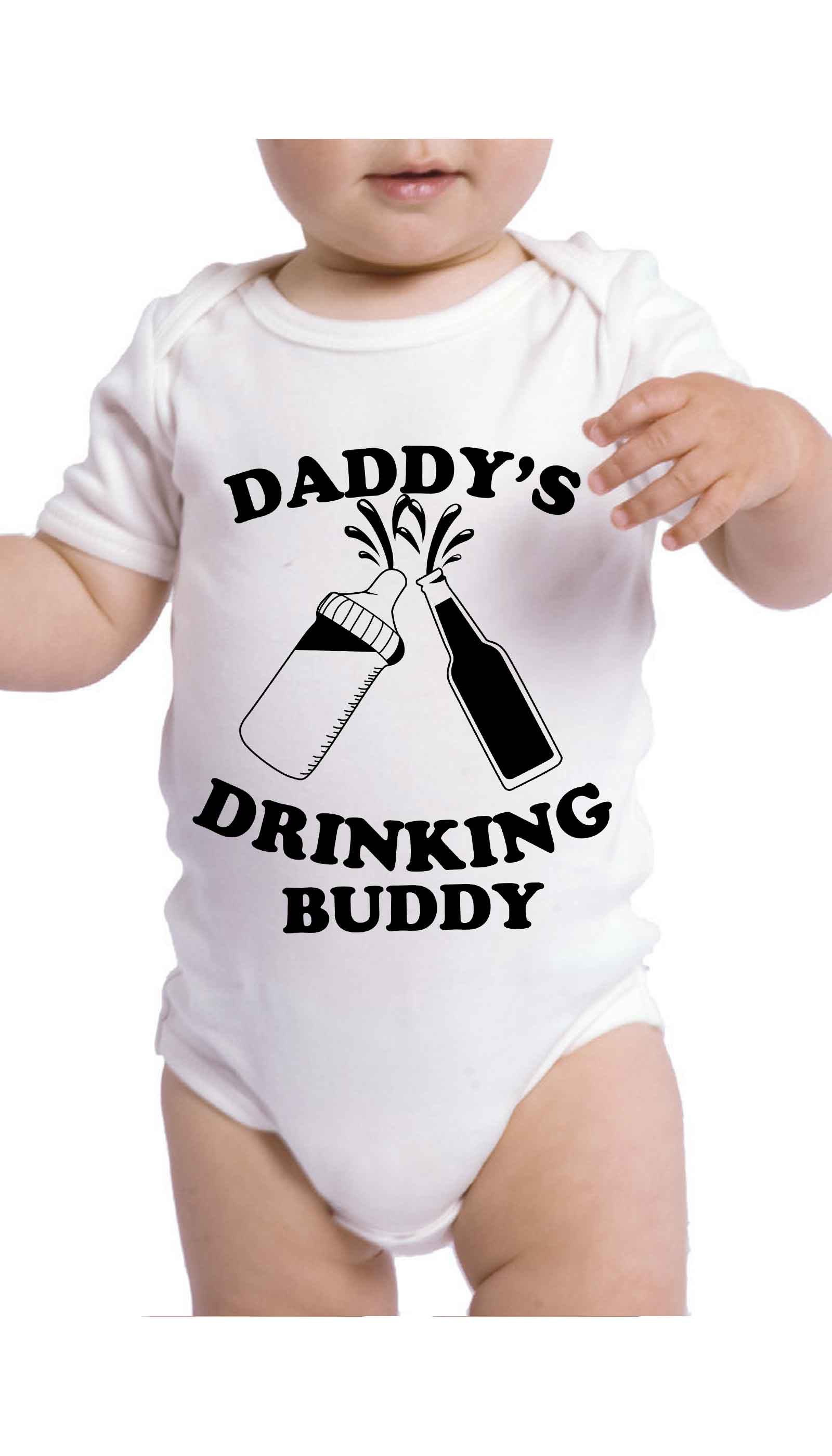 Daddy's Drinking Buddy Infant Onesie Daddy's Drinking Buddy Funny Baby Infant Onesie