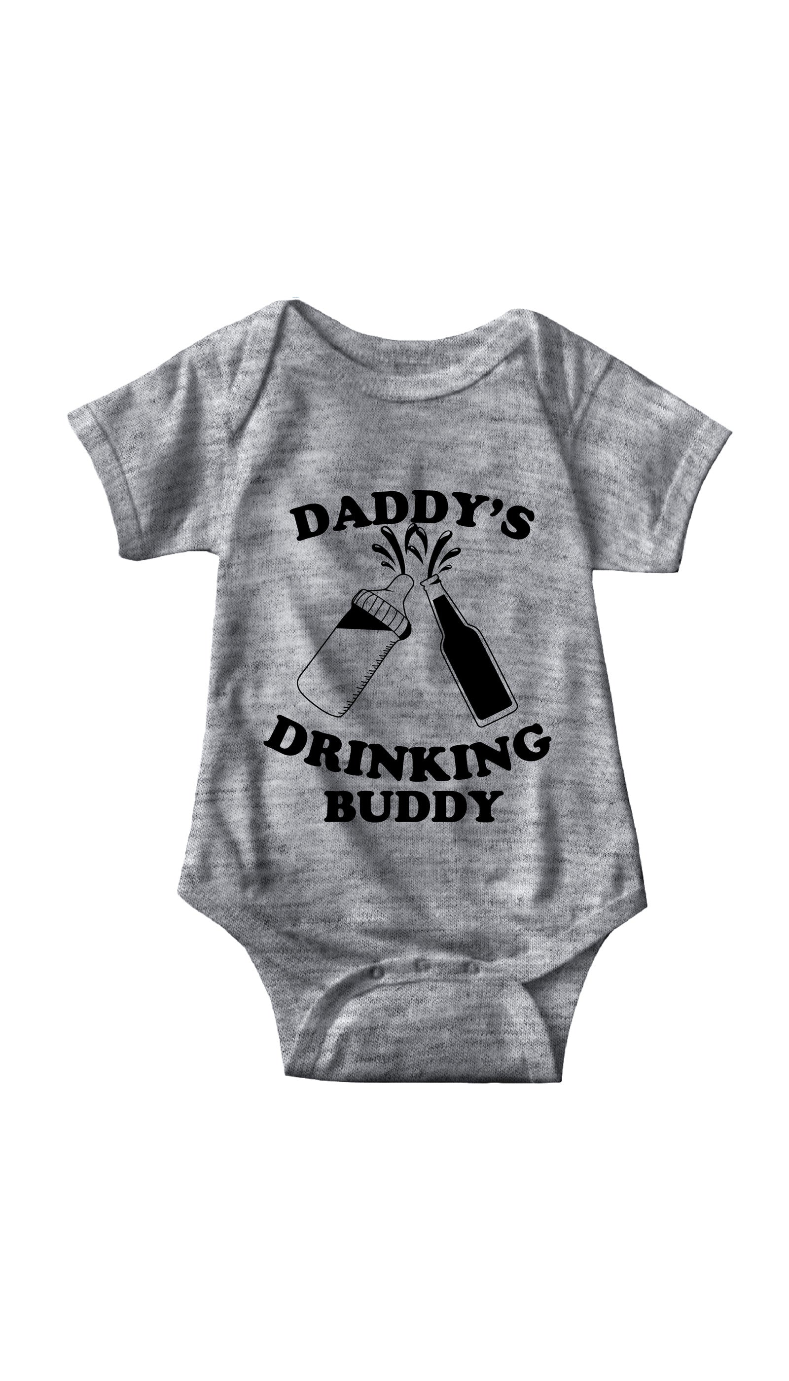 Daddy's Drinking Buddy Infant Onesie Daddy's Drinking Buddy Gray Infant Onesie | Sarcastic ME