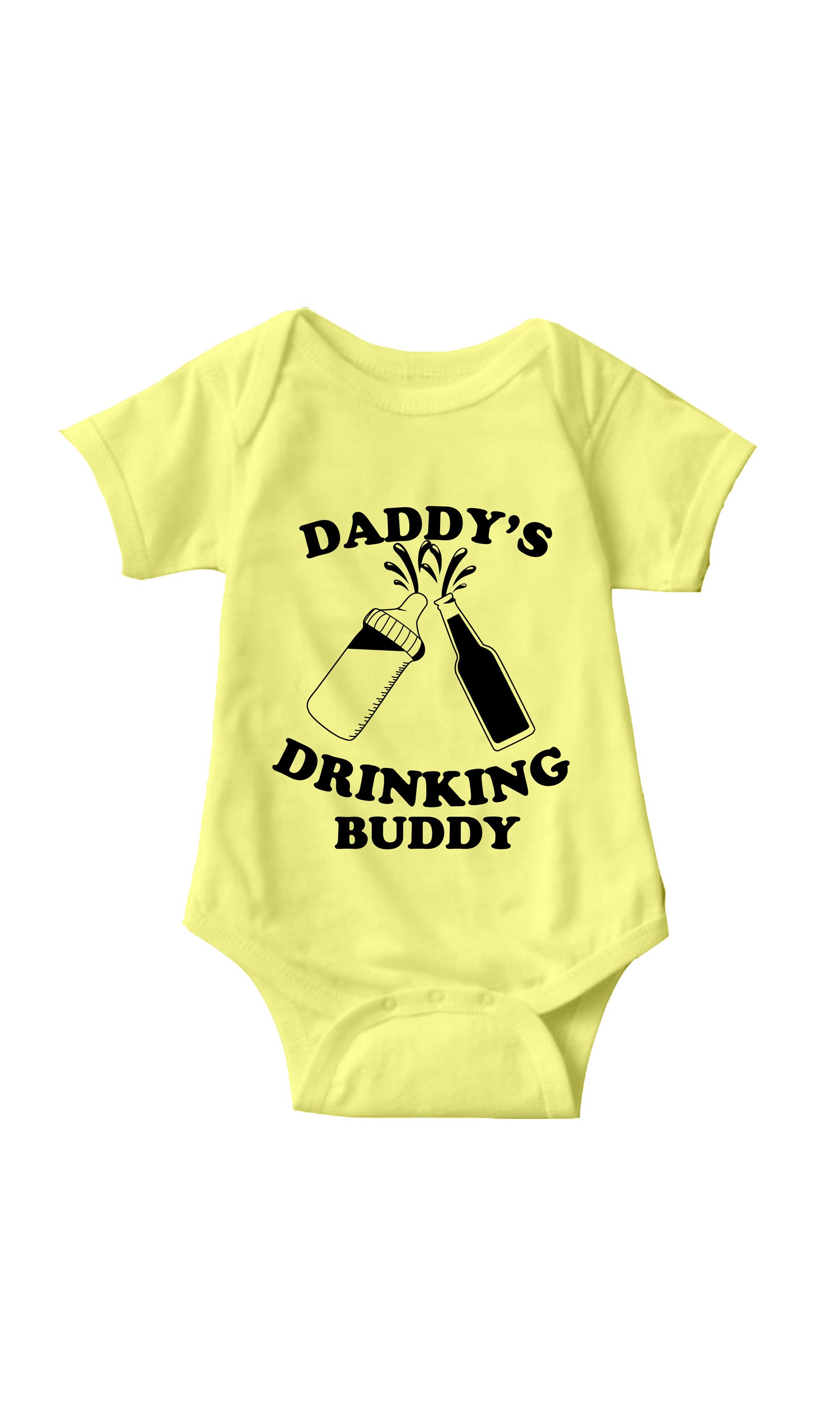 Daddy's Drinking Buddy Infant Onesie Daddy's Drinking Buddy Yellow Infant Onesie | Sarcastic ME