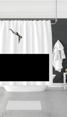 Dive In Water Funny Shower Curtain