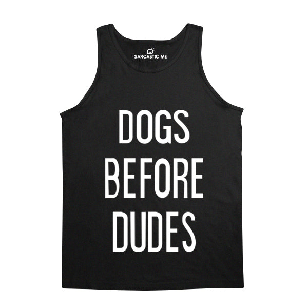 Dogs Before Dudes Unisex Tank Top Dogs Before Dudes Black Unisex Tank Top | Sarcastic Me
