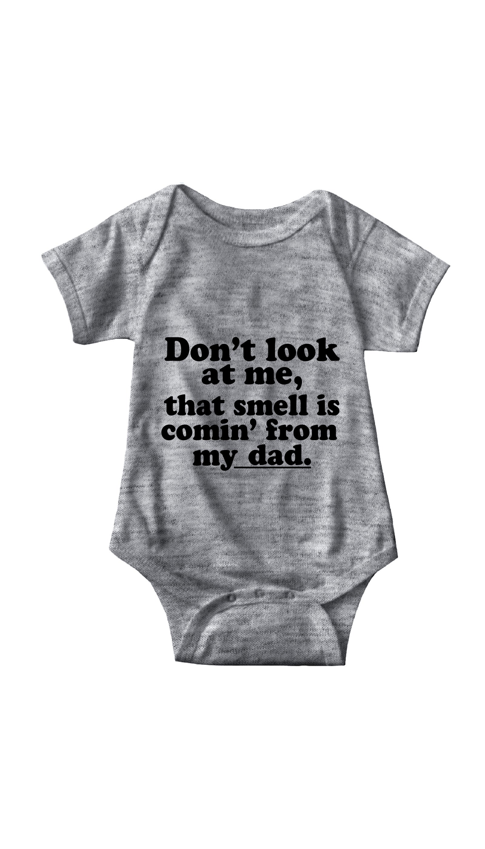 Don't Look At Me Infant Onesie Don't Look At Me Gray Infant Onesie | Sarcastic ME