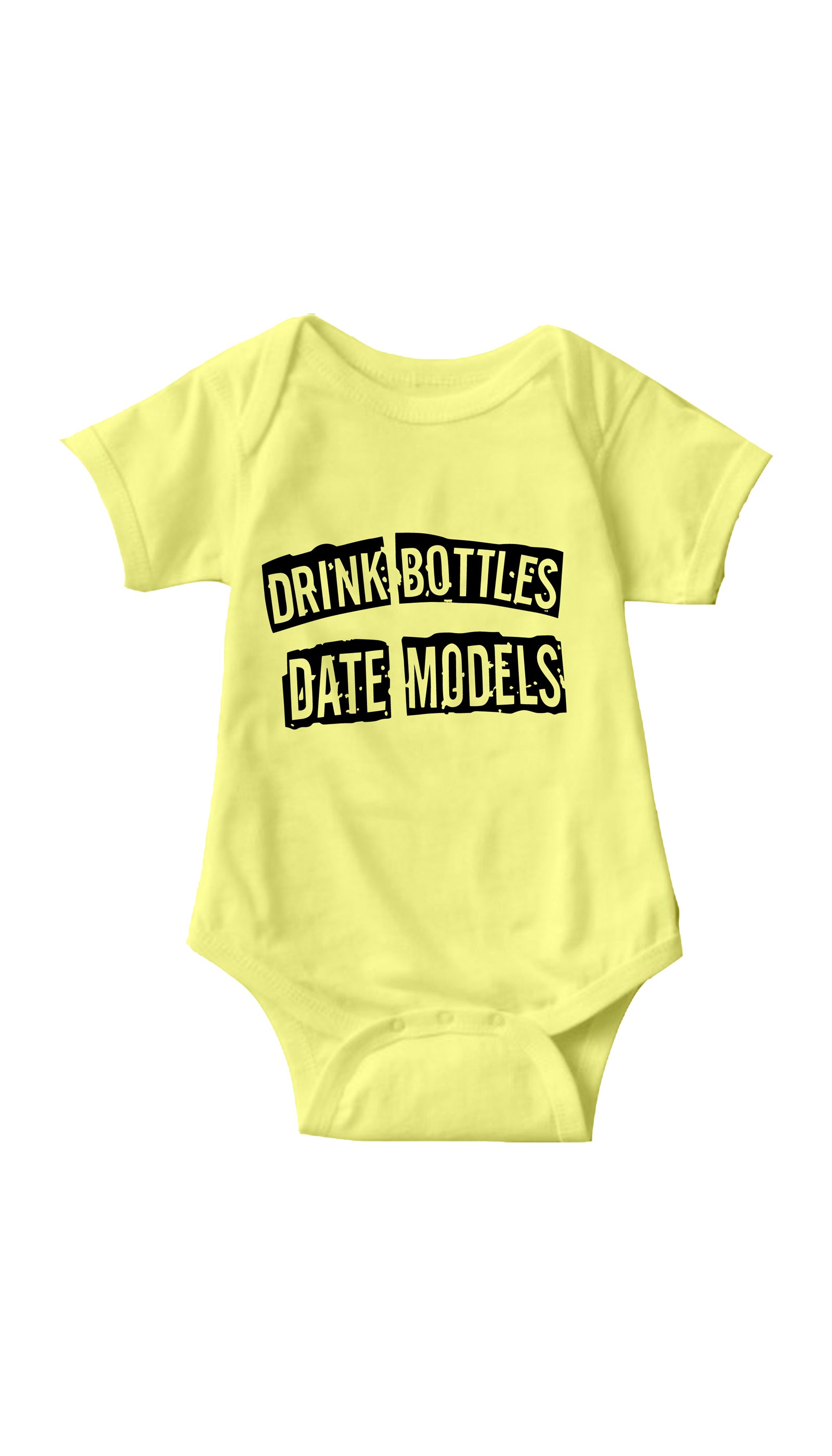Drink Bottles Date Models Infant Onesie Drink Bottles Date Models Yellow Infant Onesie | Sarcastic ME