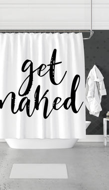 Get Naked Funny Shower Curtain