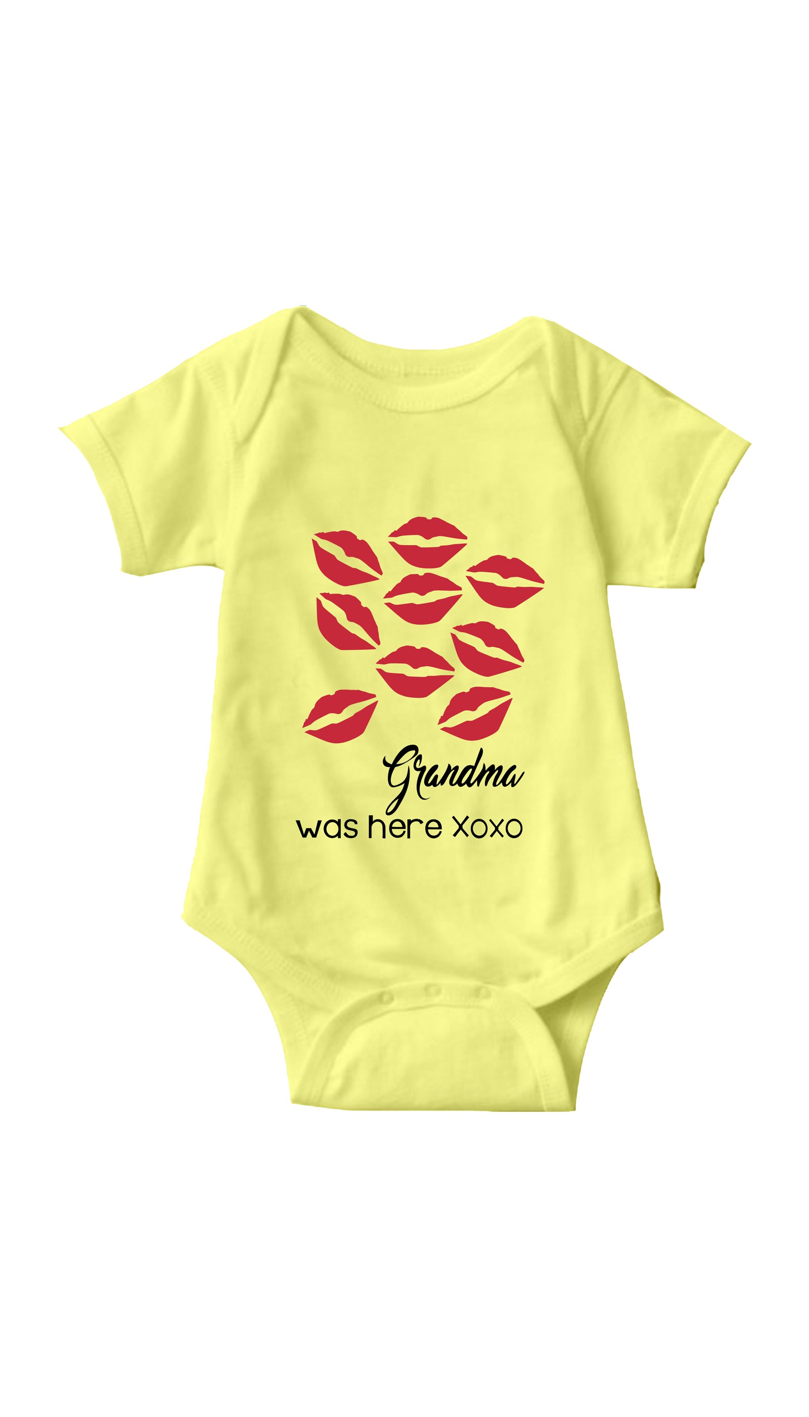 Grandma Was Here XOXO Funny Infant Onesie Grandma Was Here XOXO Funny Infant Onesie