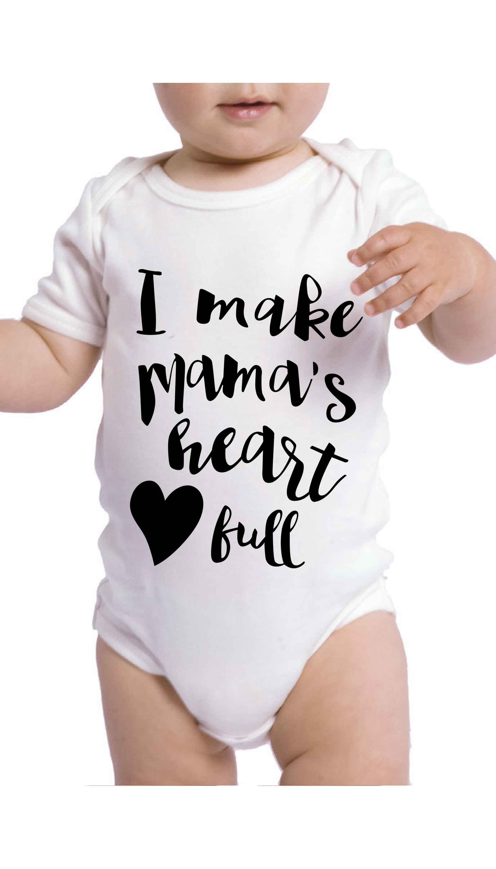 I Make Mama's Heart Full Infant Onesie I Make Mama's Heart Full Cute & Funny Baby Infant Onesie | Sarcastic ME