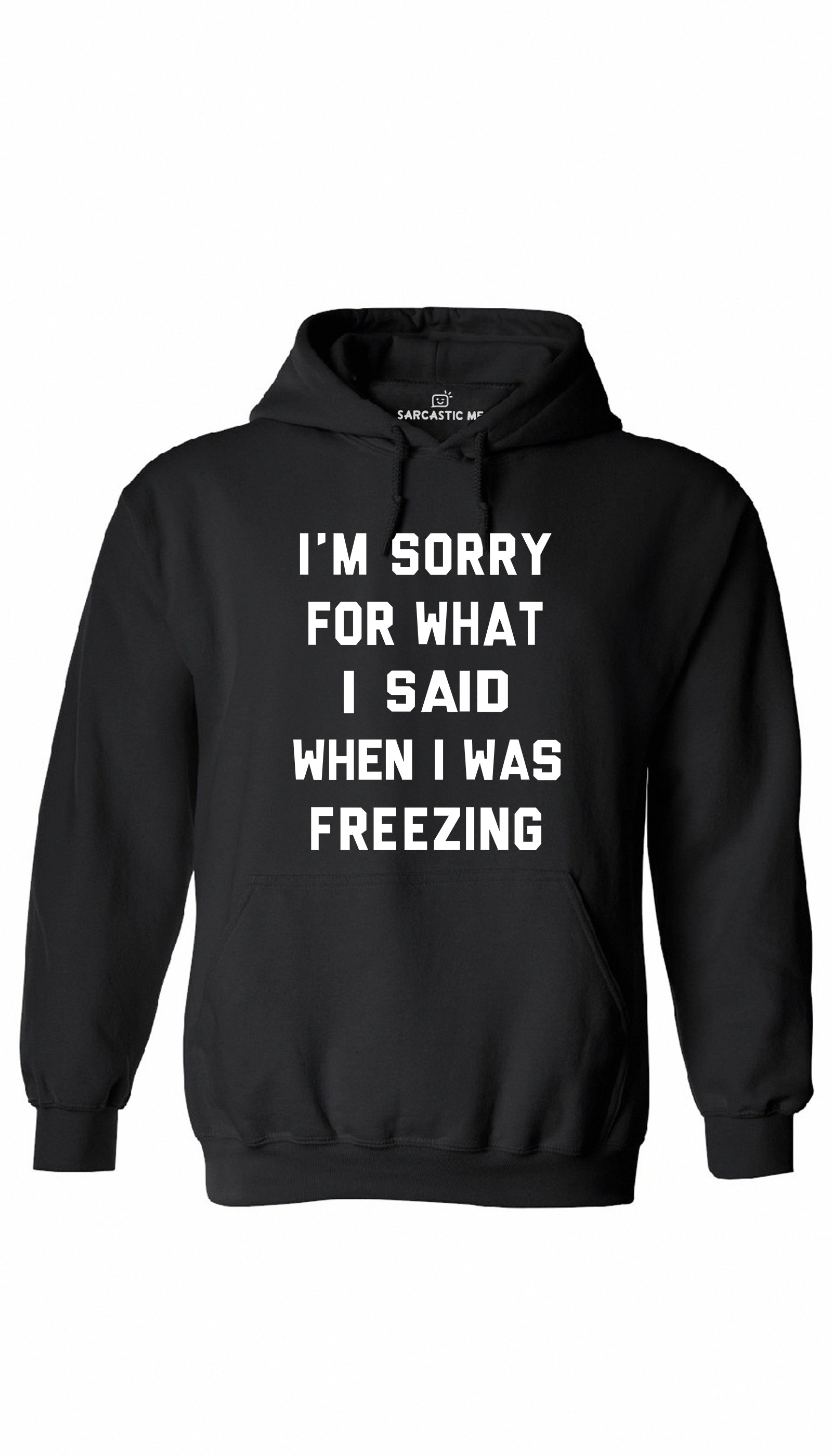 I'm Sorry For What I Said When I Was Freezing Hoodie I'm Sorry For What I Said When I Was Freezing Black Hoodie | Sarcastic ME