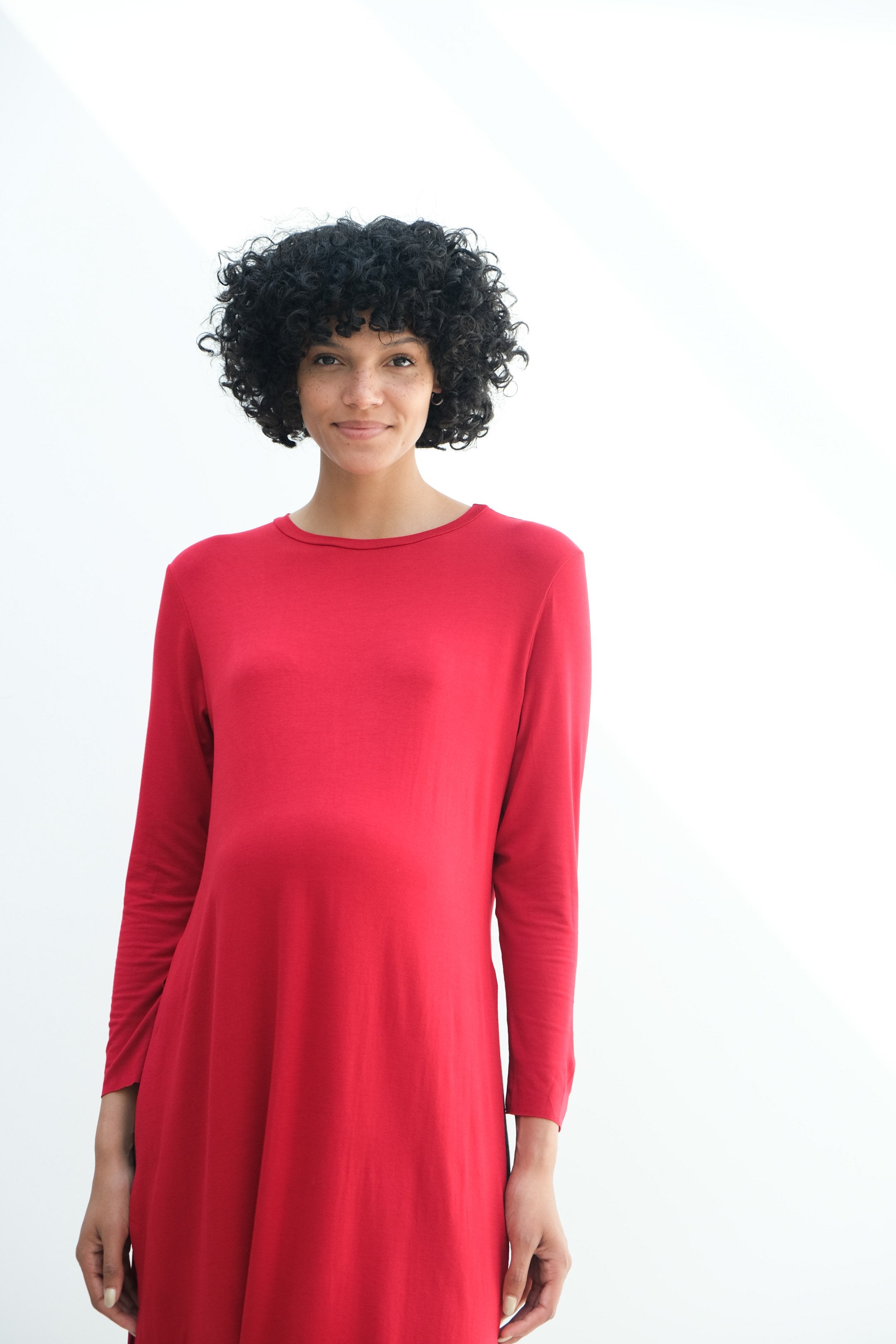 Camila | Maternity Long Sleeve Fitted Dress With Side Slit Camila | Maternity Long Sleeve Fitted Dress With Side Slit