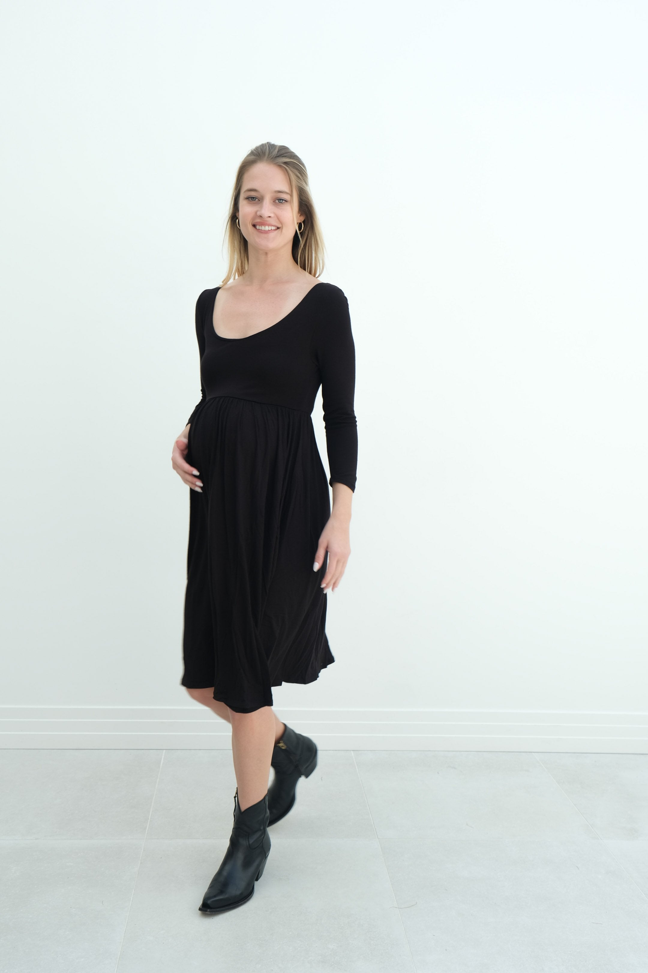 Tatiana | Long Sleeve Flowy Maternity Dress With Empire Waist Tatiana | Long Sleeve Flowy Maternity Dress With Empire Waist