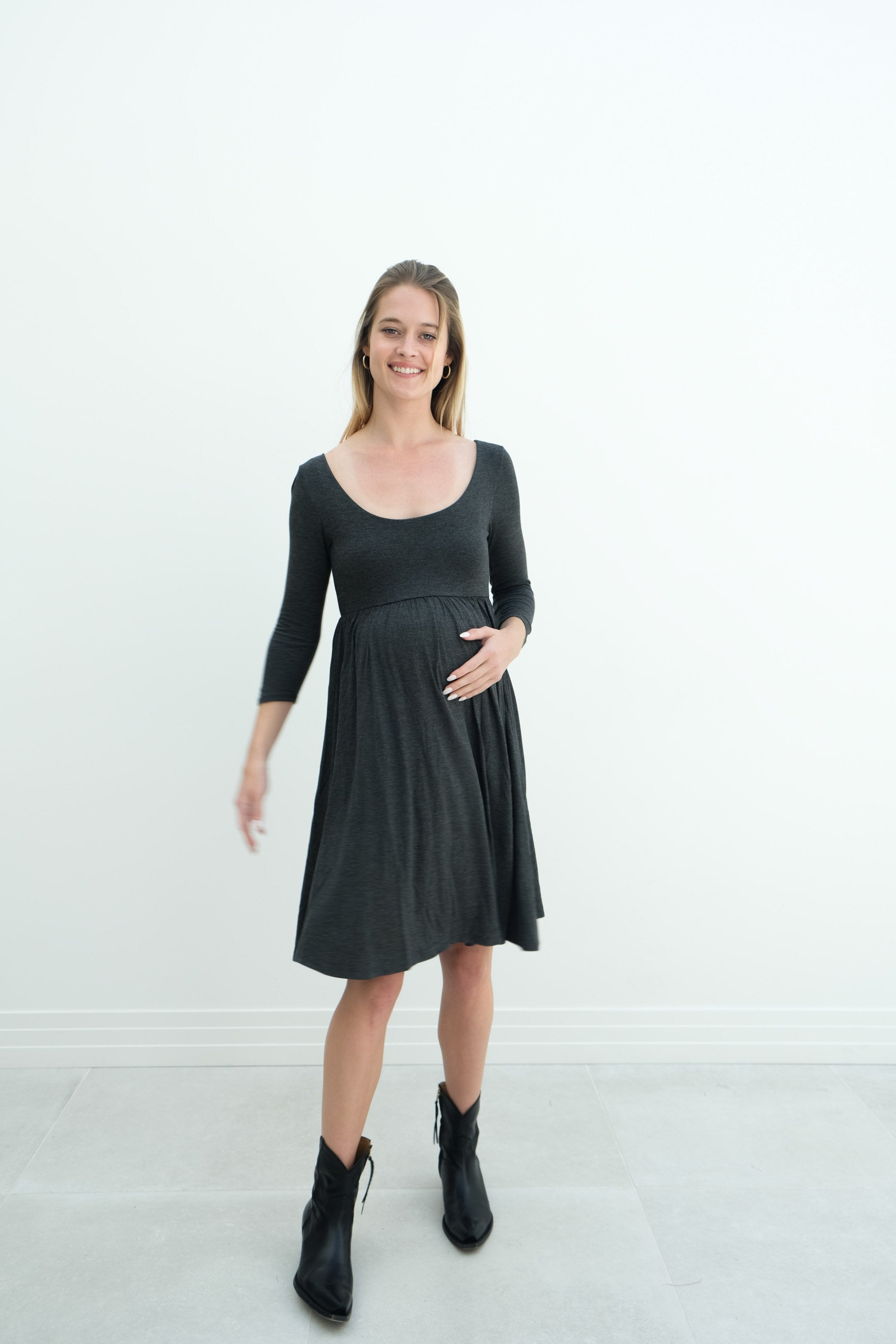 Tatiana | Long Sleeve Flowy Maternity Dress With Empire Waist Tatiana | Long Sleeve Flowy Maternity Dress With Empire Waist