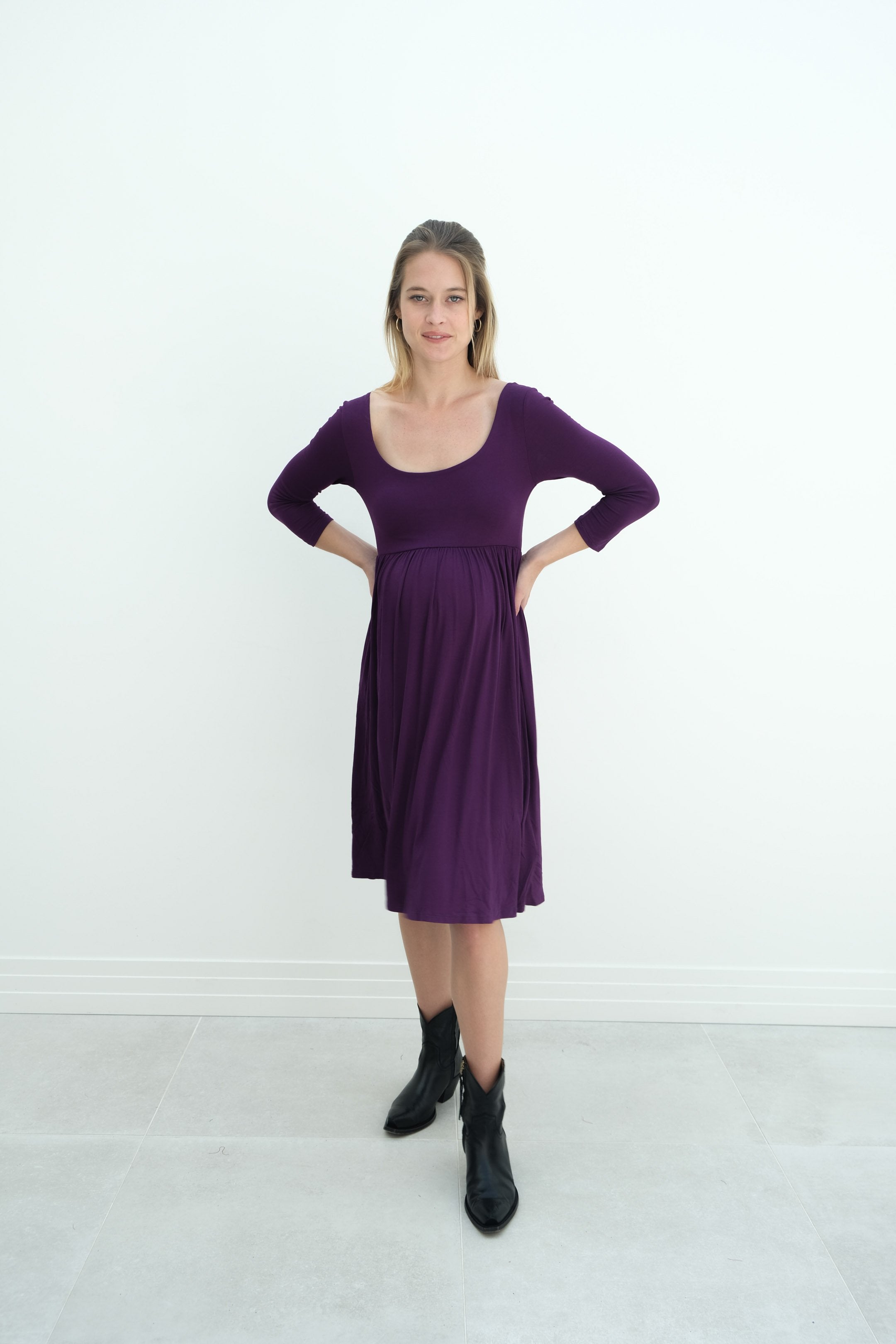 Tatiana | Long Sleeve Flowy Maternity Dress With Empire Waist Tatiana | Long Sleeve Flowy Maternity Dress With Empire Waist