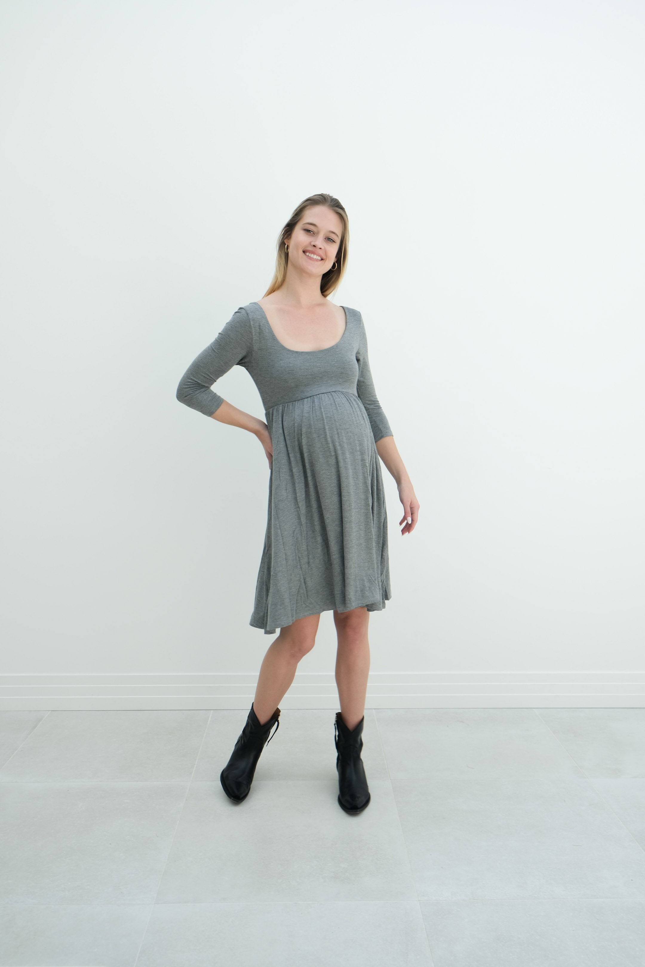Tatiana | Long Sleeve Flowy Maternity Dress With Empire Waist Tatiana | Long Sleeve Flowy Maternity Dress With Empire Waist
