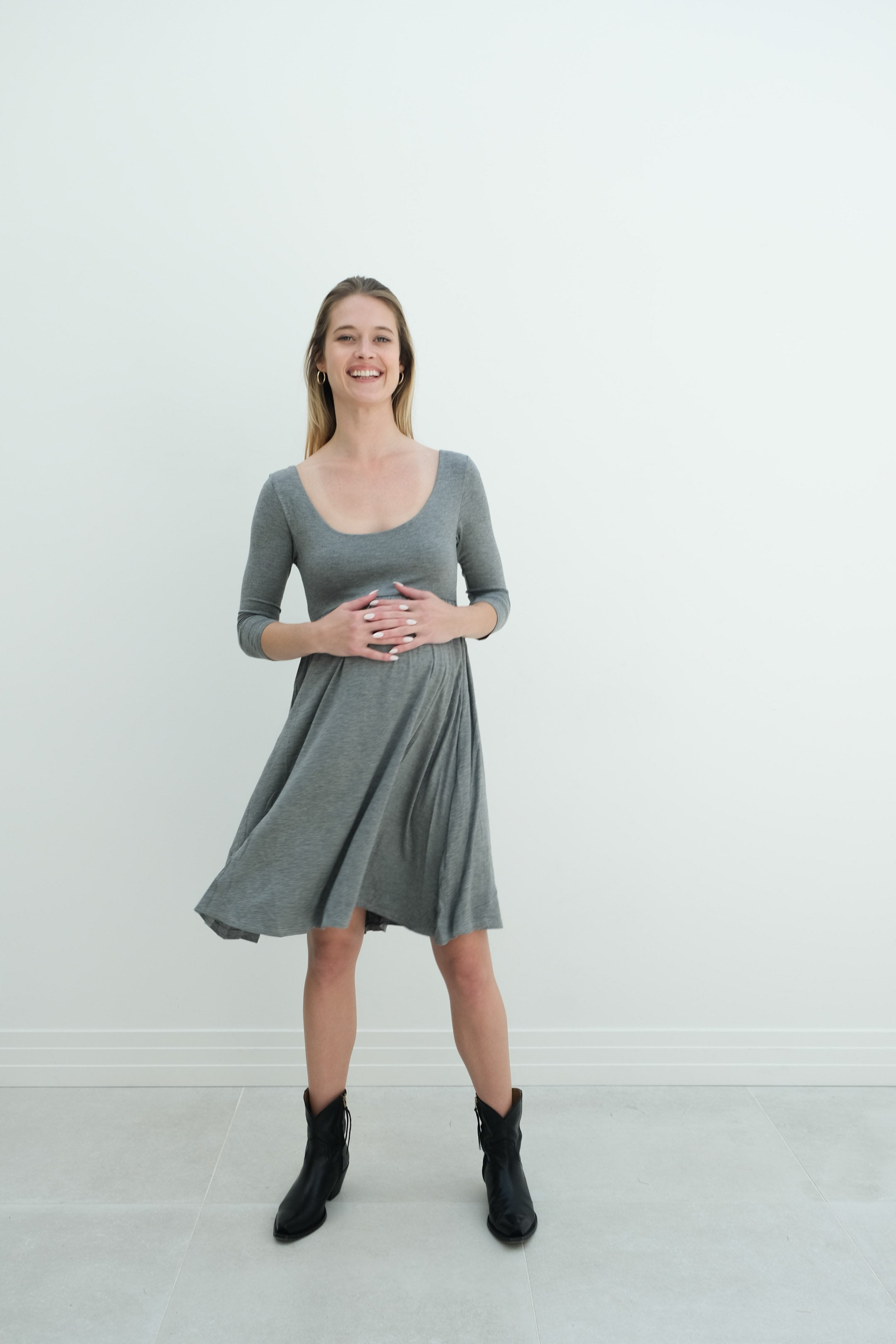 Tatiana | Long Sleeve Flowy Maternity Dress With Empire Waist Tatiana | Long Sleeve Flowy Maternity Dress With Empire Waist