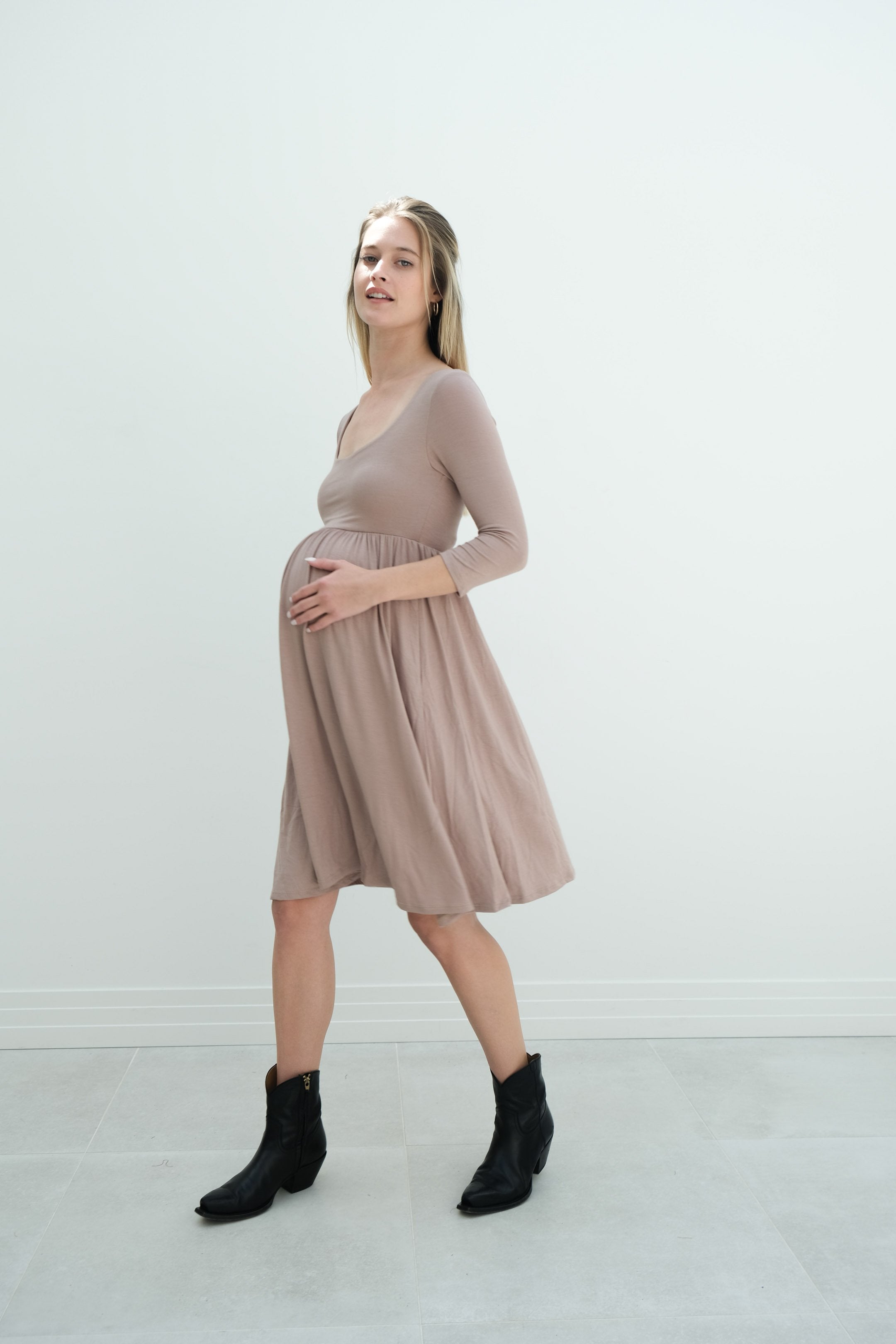 Tatiana | Long Sleeve Flowy Maternity Dress With Empire Waist Tatiana | Long Sleeve Flowy Maternity Dress With Empire Waist