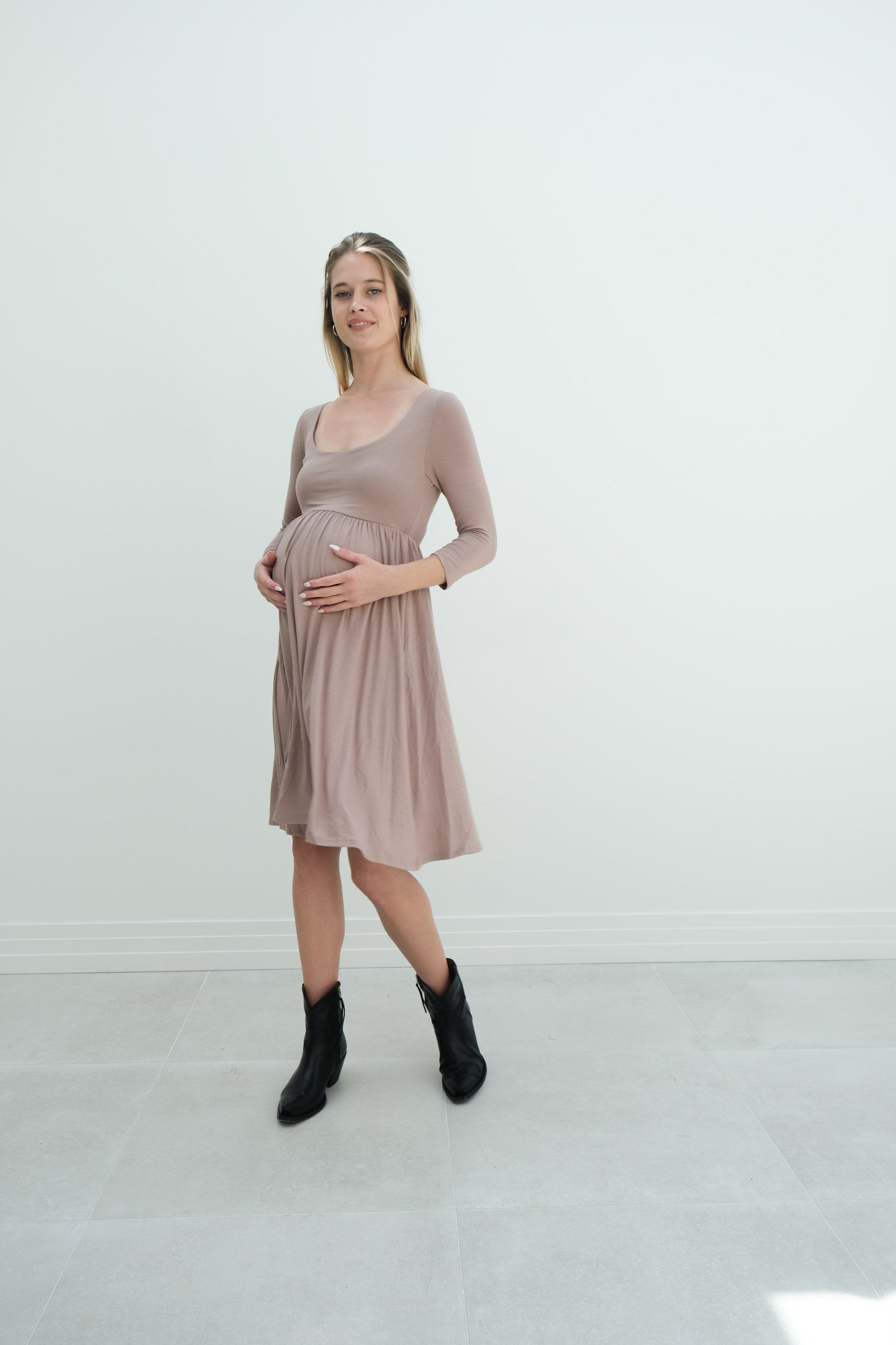 Tatiana | Long Sleeve Flowy Maternity Dress With Empire Waist Tatiana | Long Sleeve Flowy Maternity Dress With Empire Waist