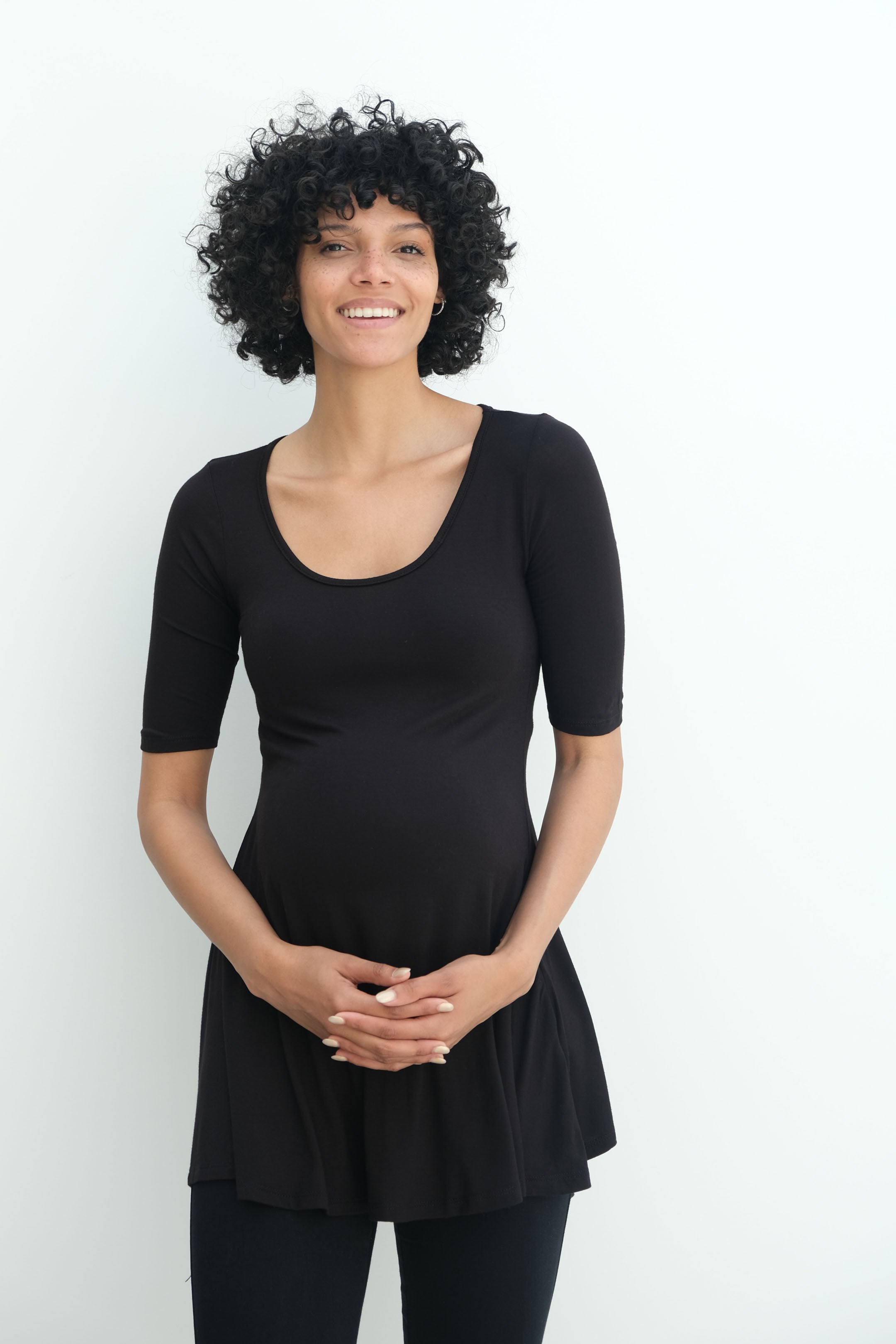Tori | Cute Mini Fitted Maternity Dress With Short Sleeves Tori | Cute Mini Fitted Maternity Dress With Short Sleeves